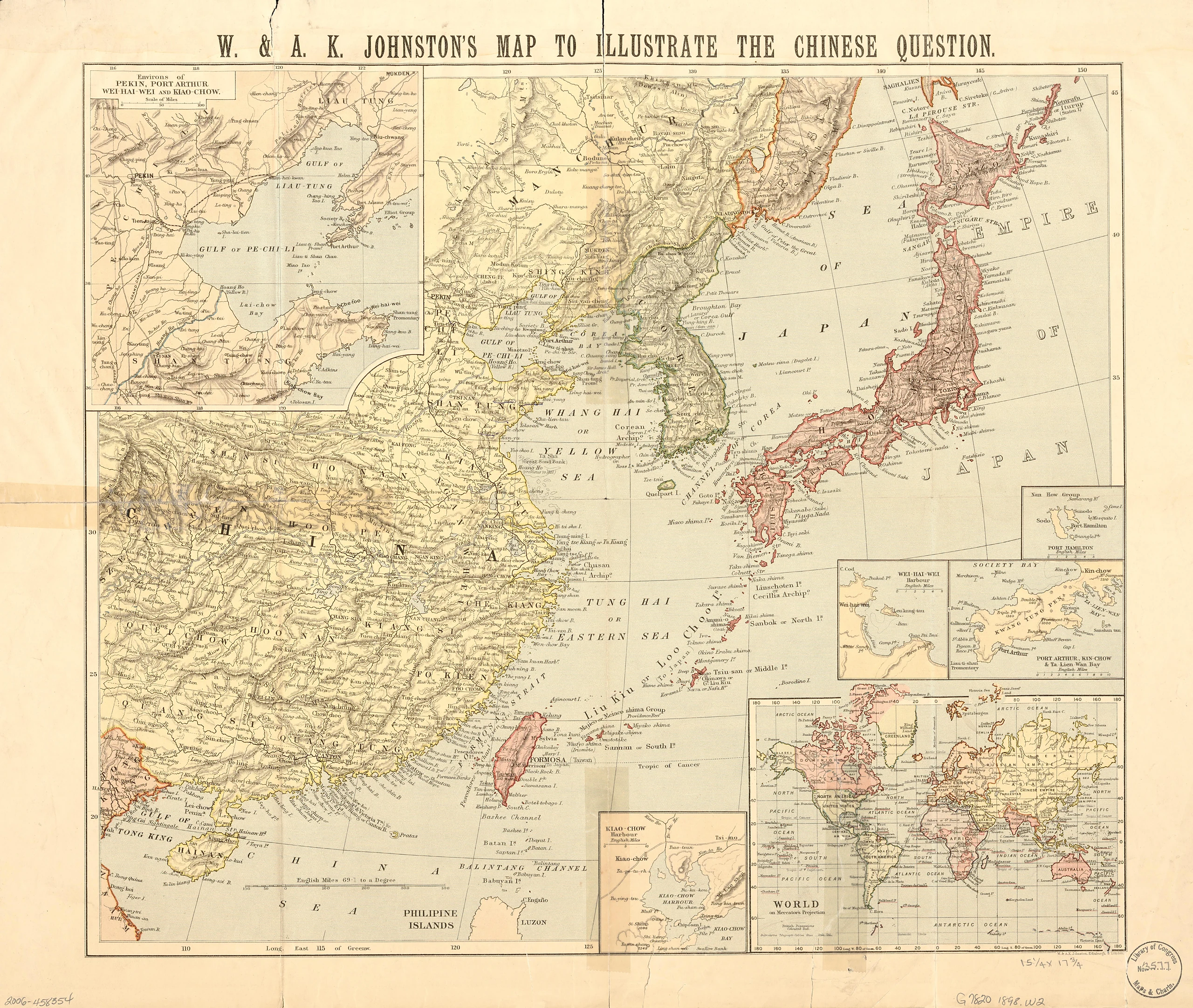 W. & A. K. Johnston's map to illustrate the Chinese question