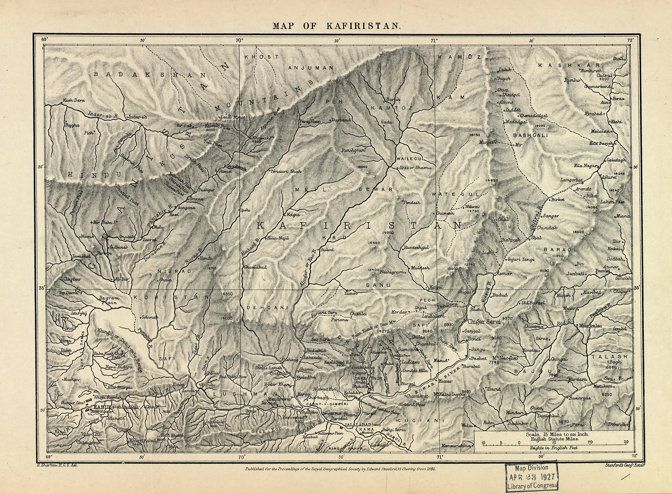 Map of Kafiristan