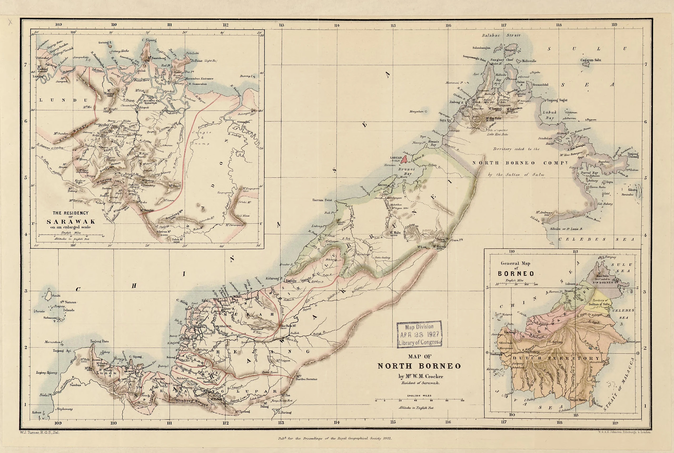 Map of North Borneo