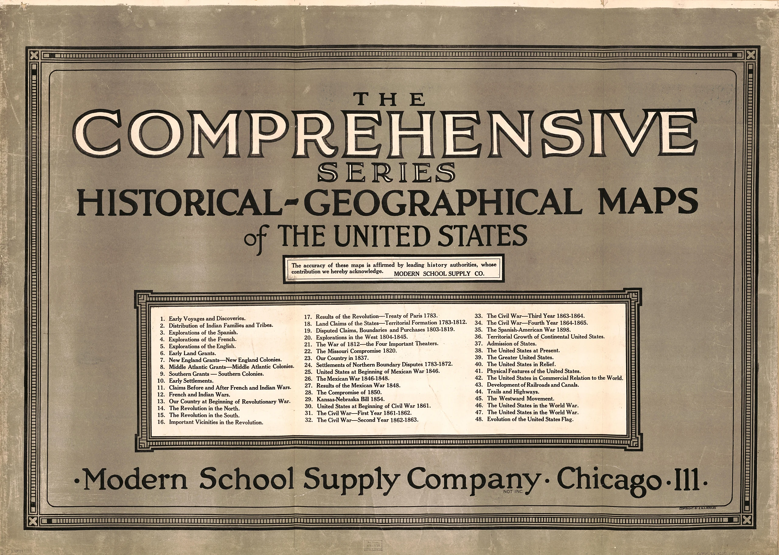 The comprehensive series, historical-geographical maps of the United States
