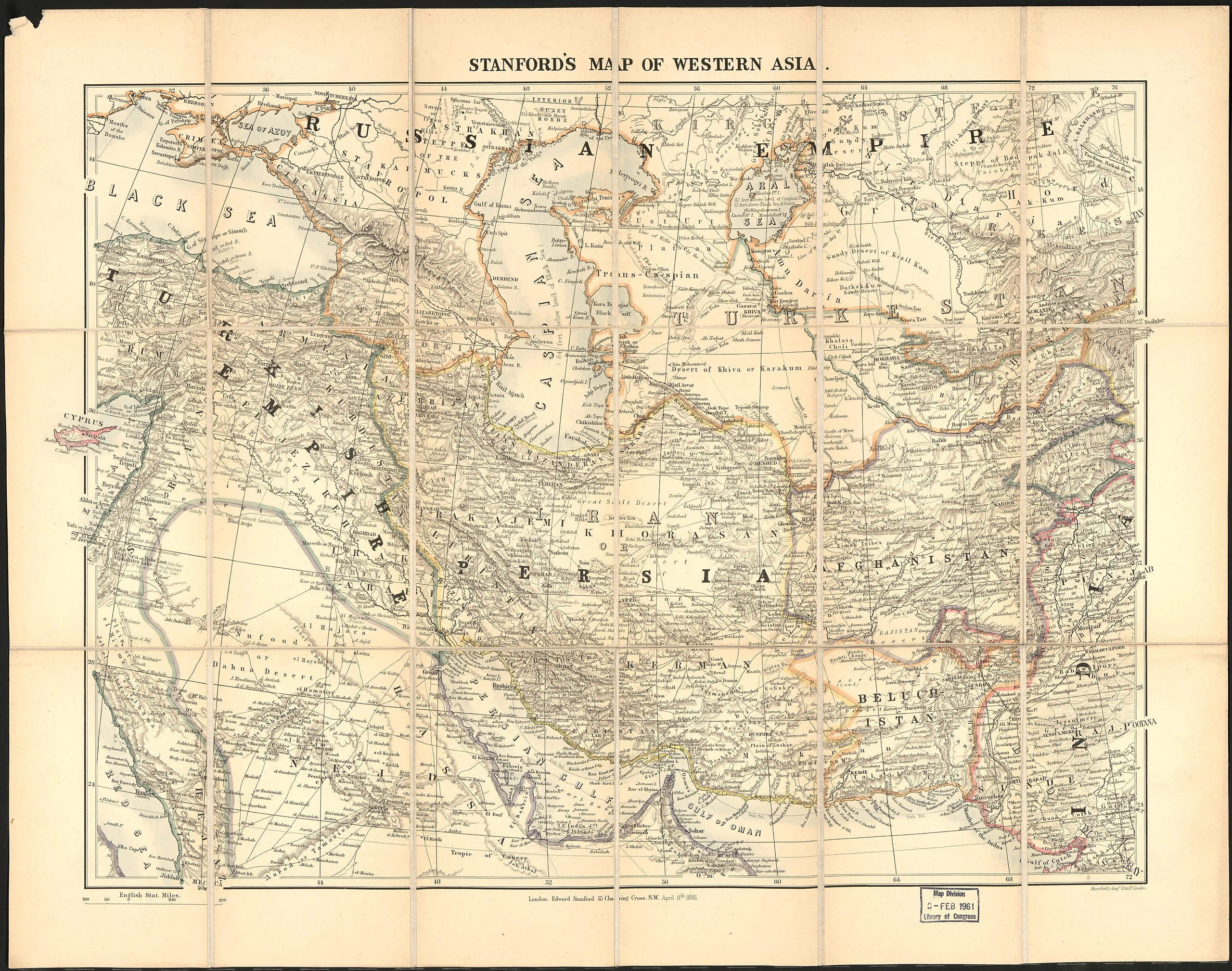 Stanford's map of western Asia