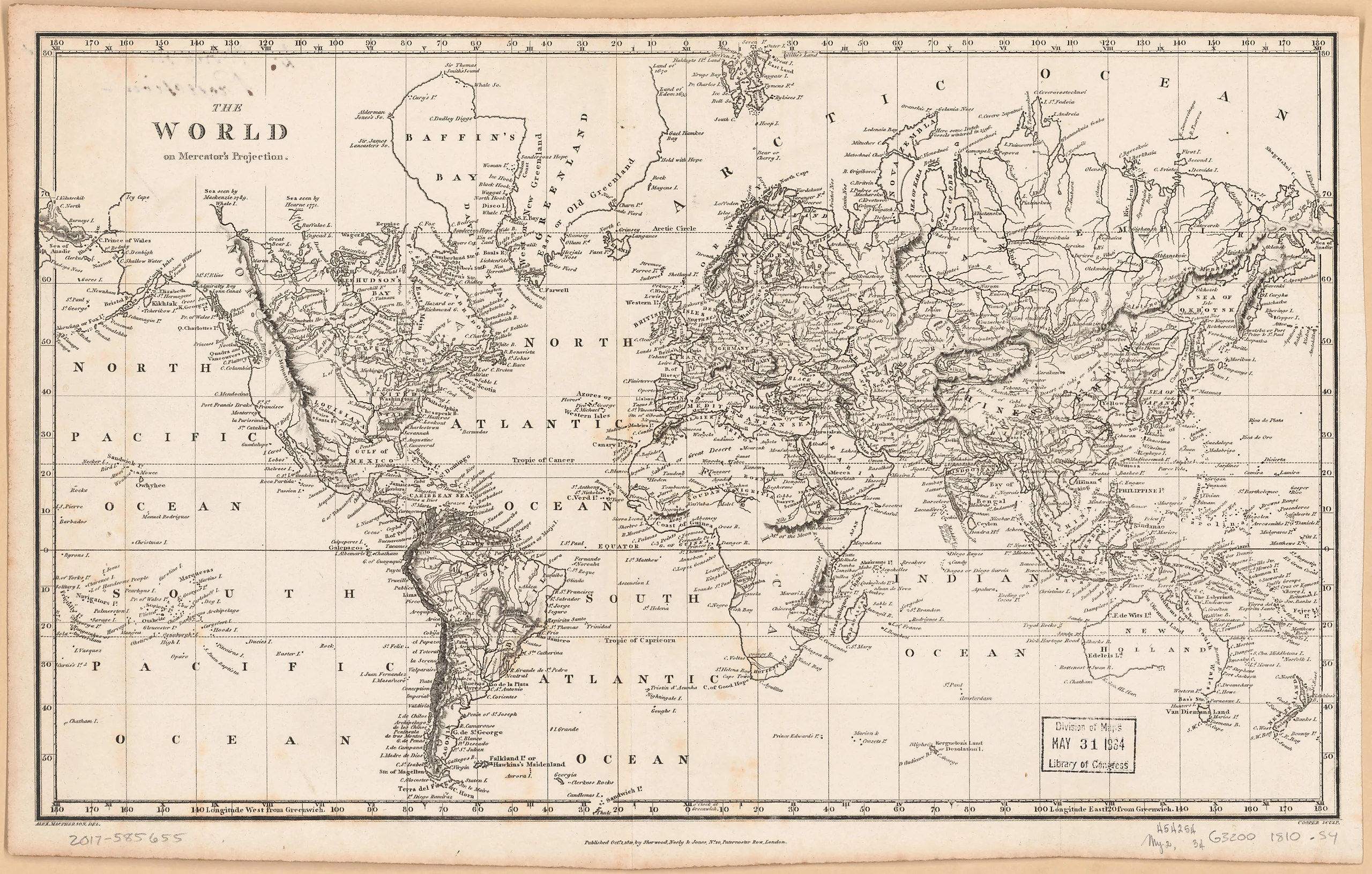 The world on Mercator's projection