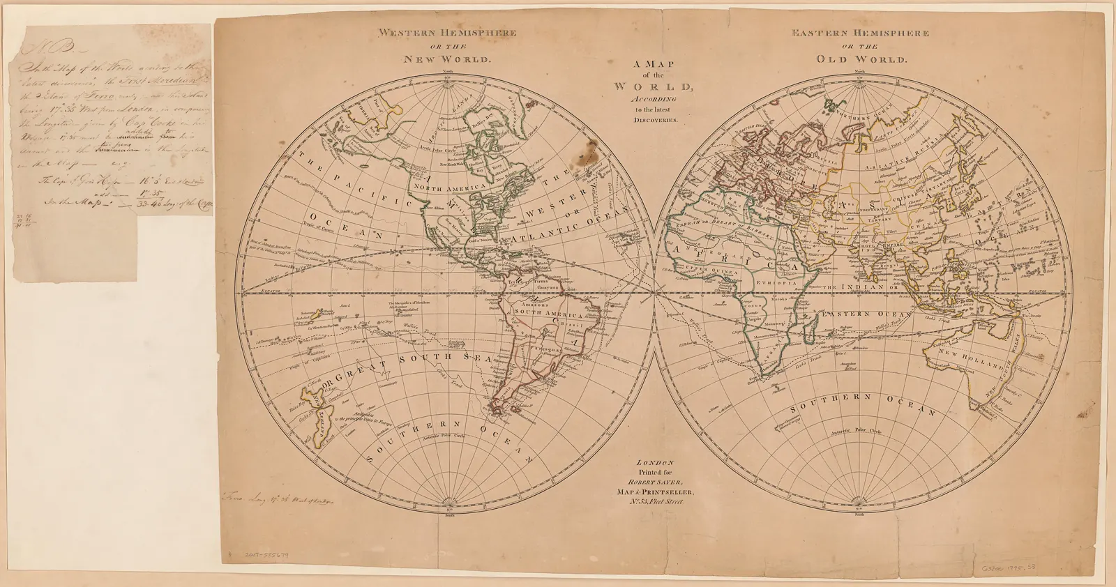 A map of the world according to the latest discoveries