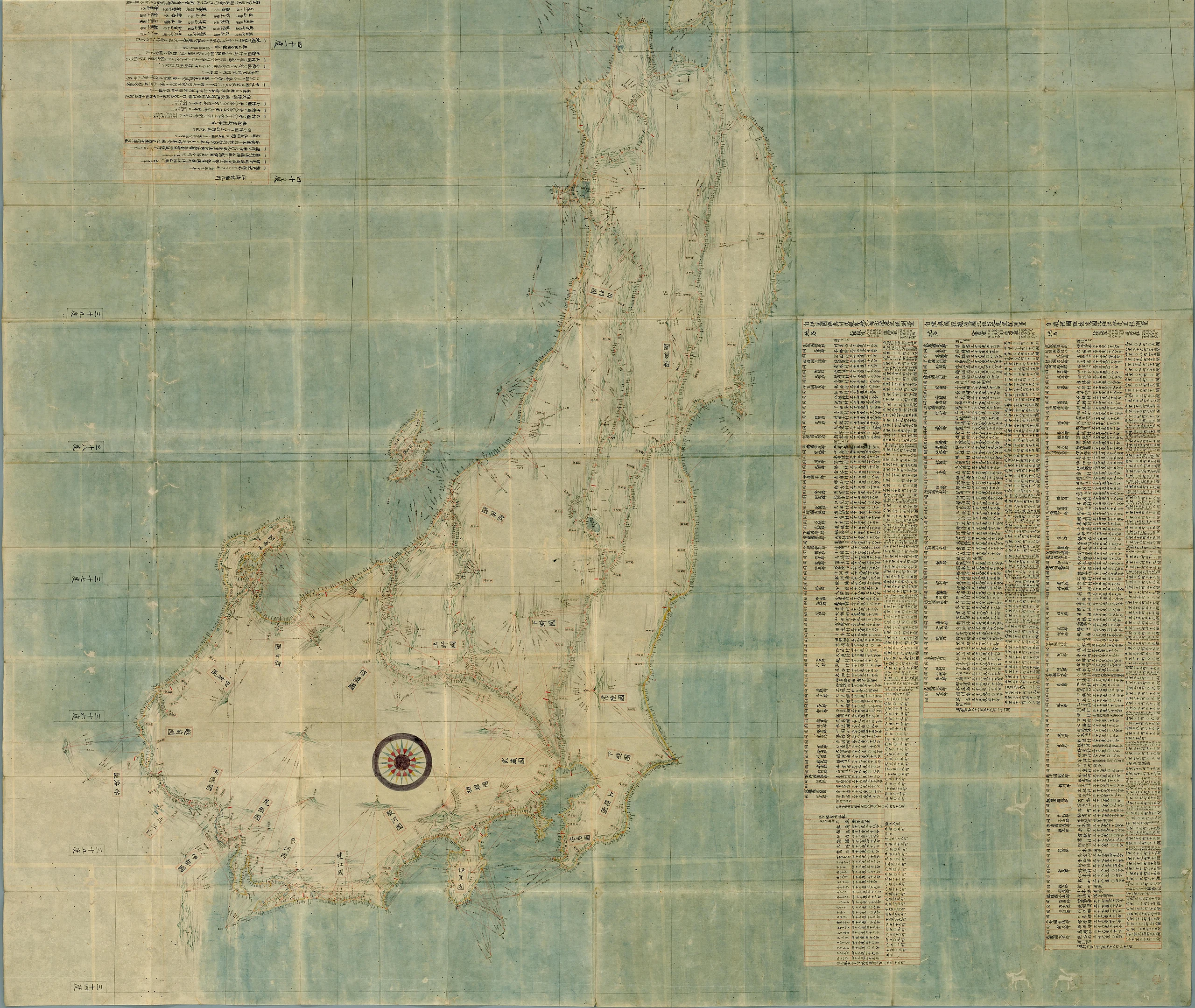 Scaled Coastal Map of Japan, Eastern Provinces (Ino Maps).