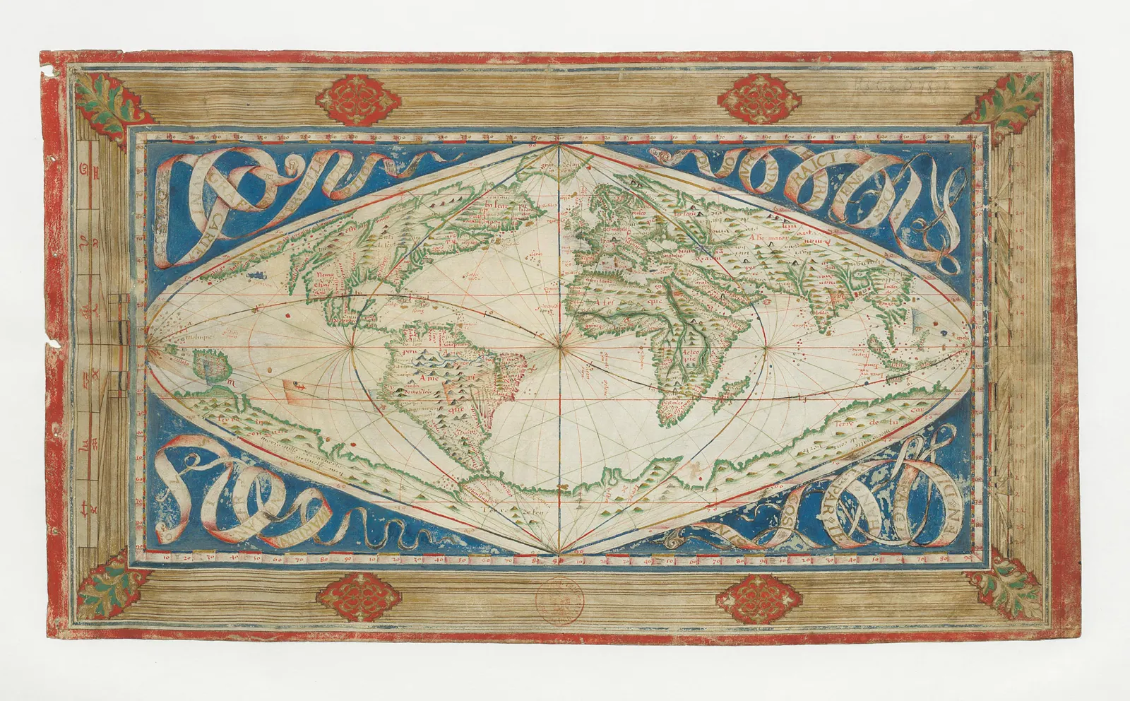 Cosmographical Map or Universal Description of the World with the Actual Path of the Winds.