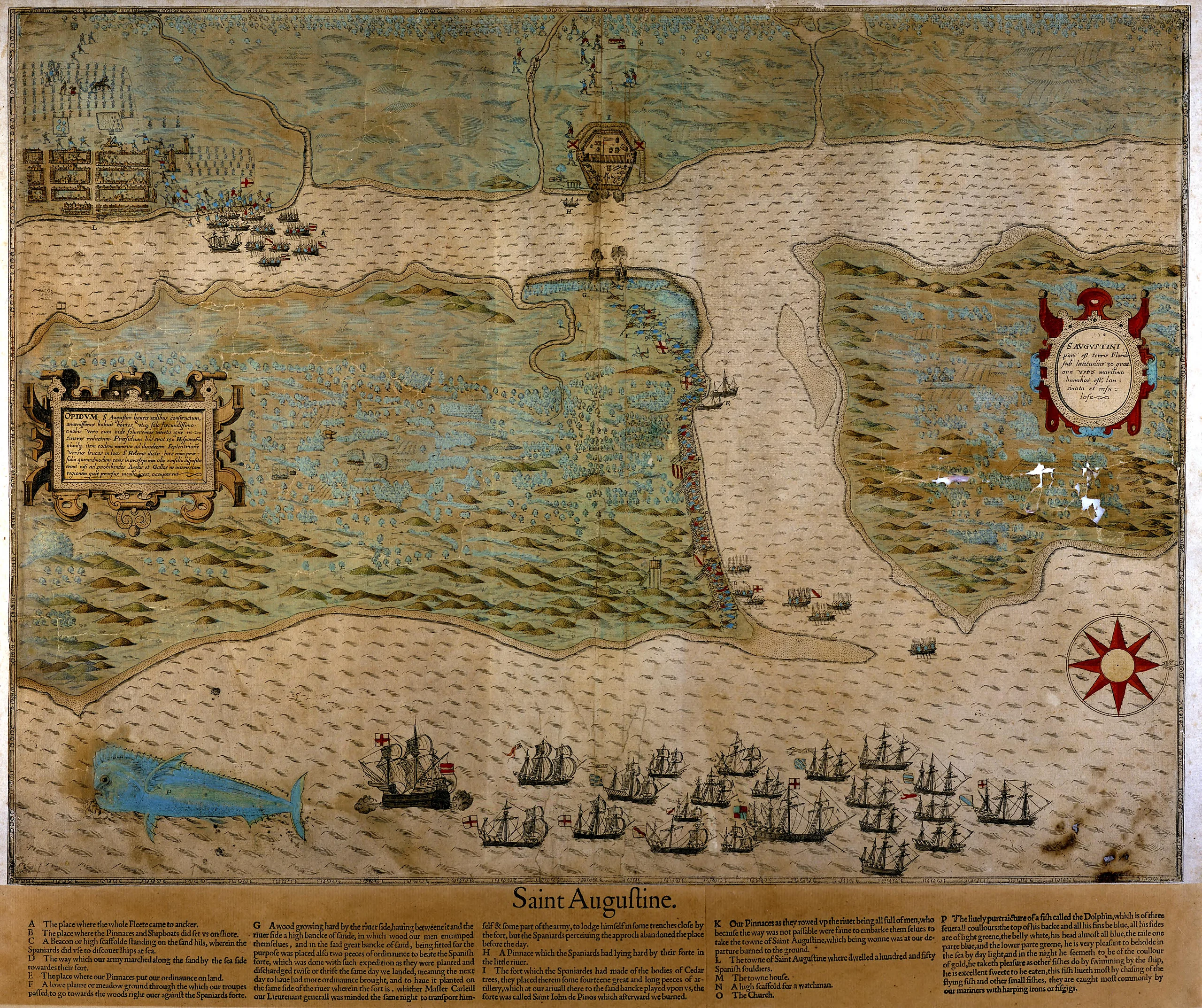 Saint Augustine Map, 1589.