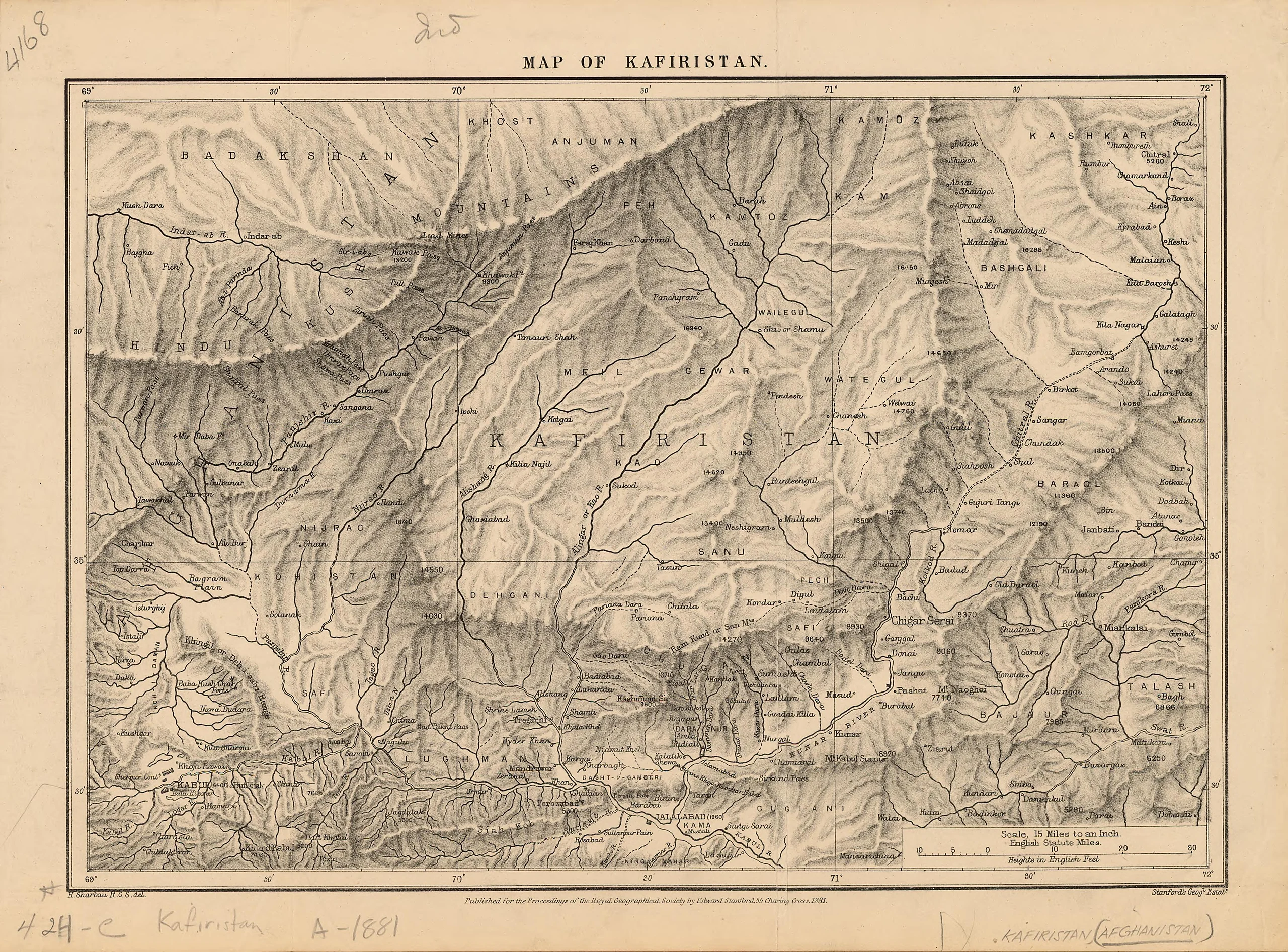 Map of Kafiristan.