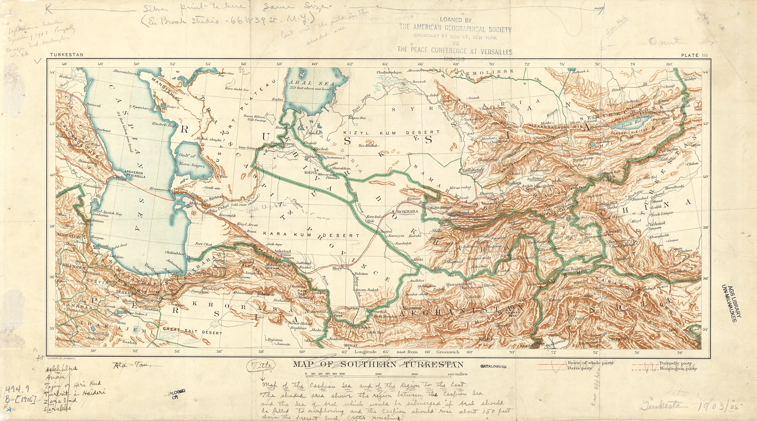 Map of Southern Turkestan.