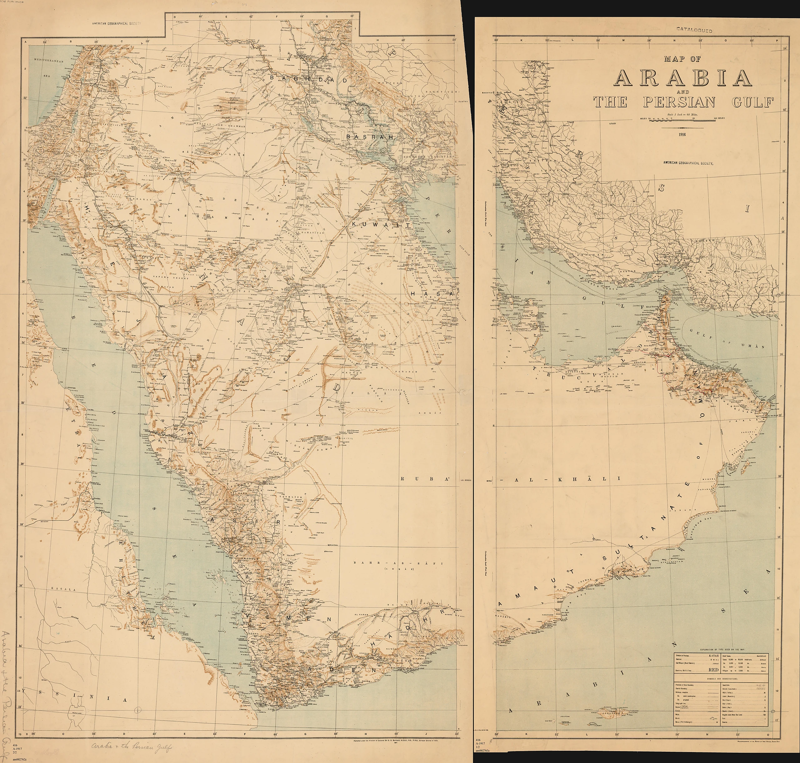 Map of Arabia and the Persian Gulf.