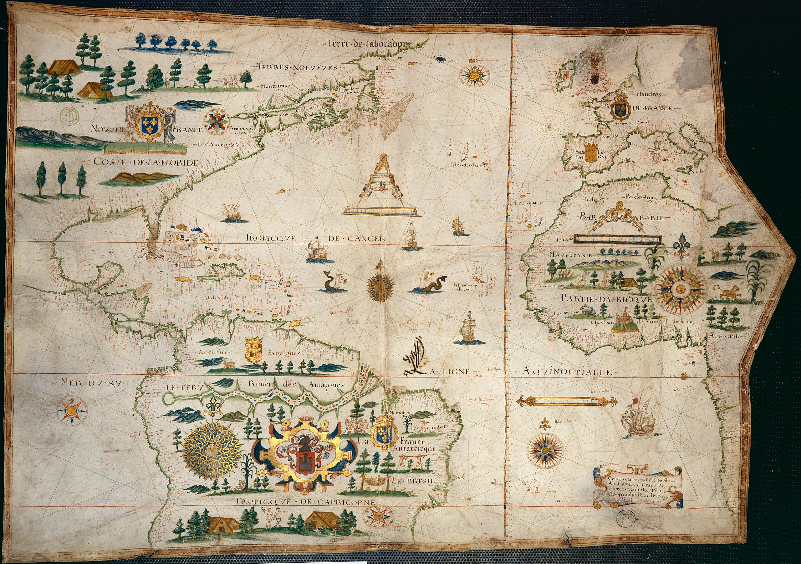 Map of the Atlantic Ocean, 1613.