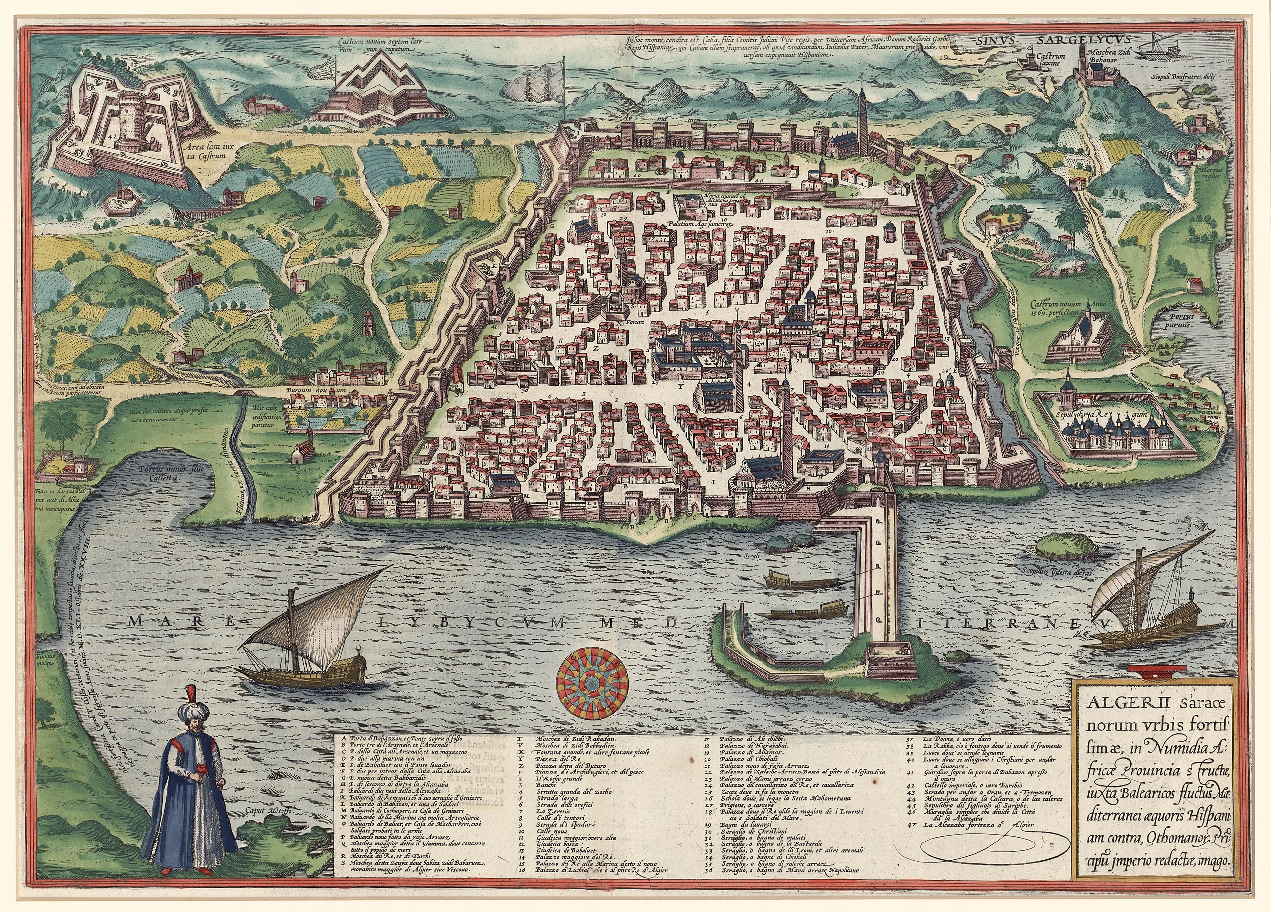 View of Algiers, Seat of Power of the Saracens, in the Numidian Province of Africa and Situated on the Edge of the Balea
