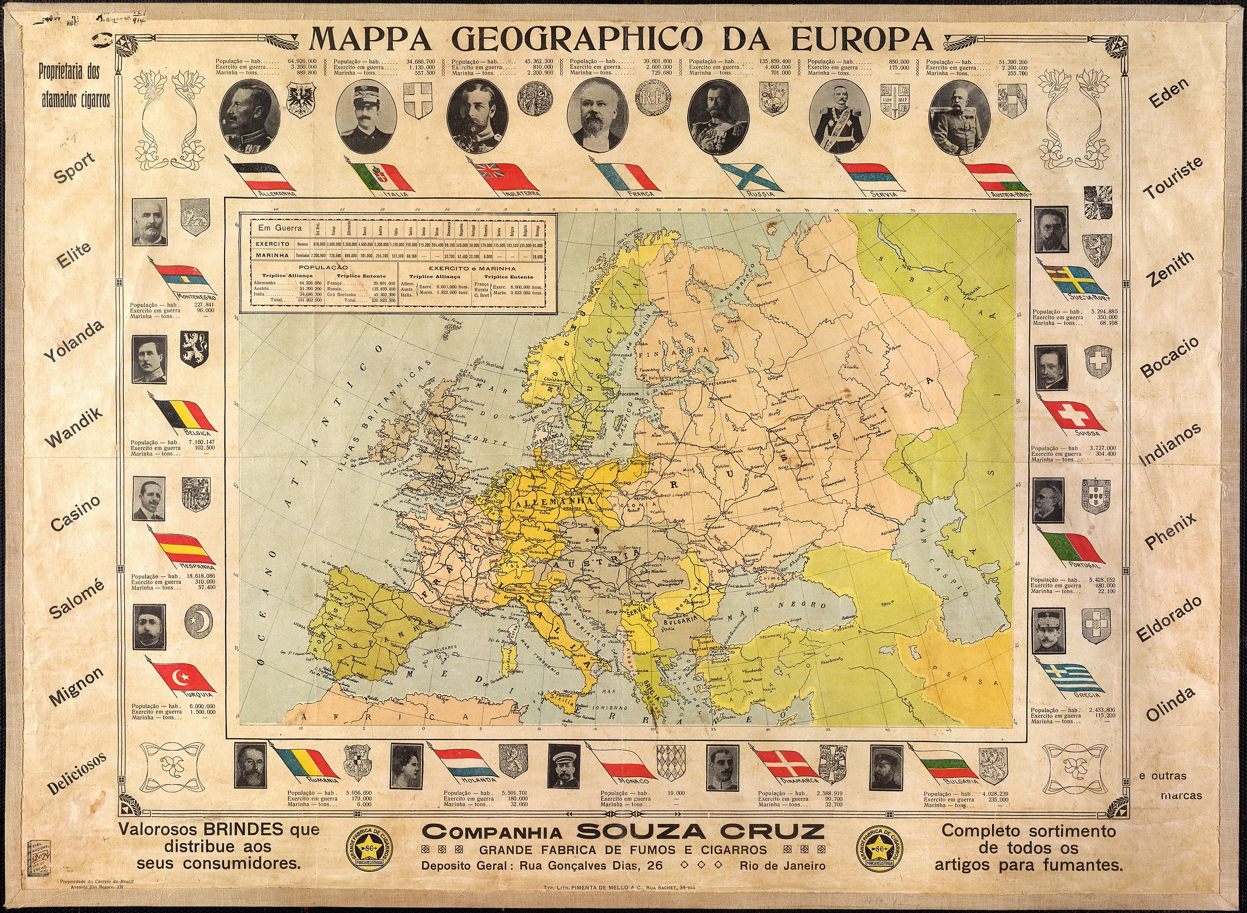Geographic Map of Europe.