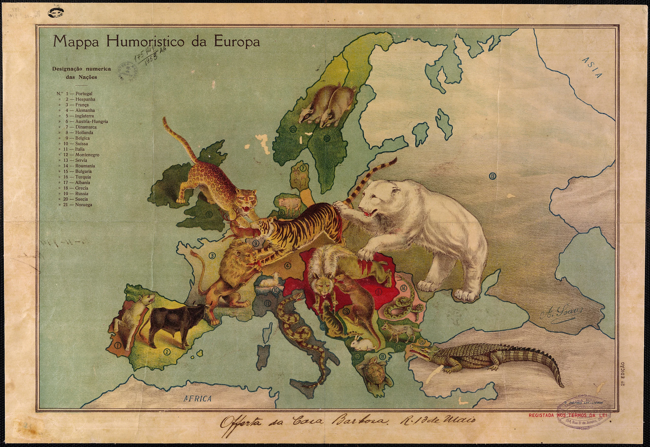 Humorous Map of Europe.