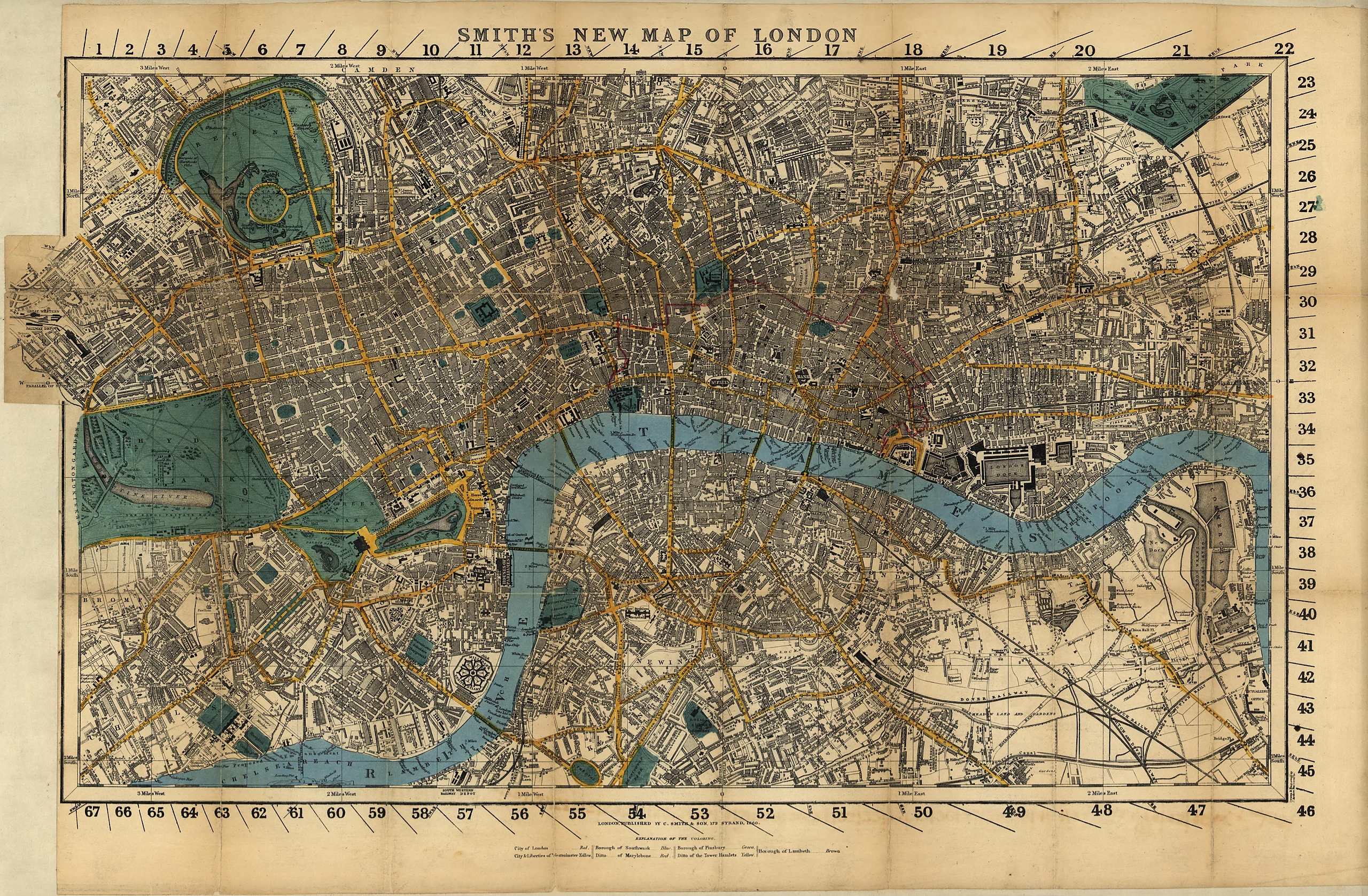 Smith's new map of London