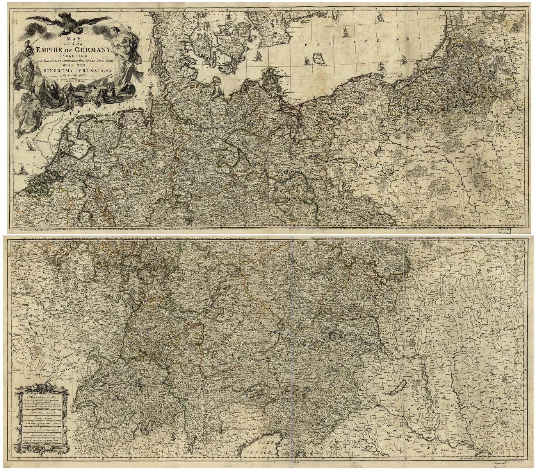 Map of the empire of Germany