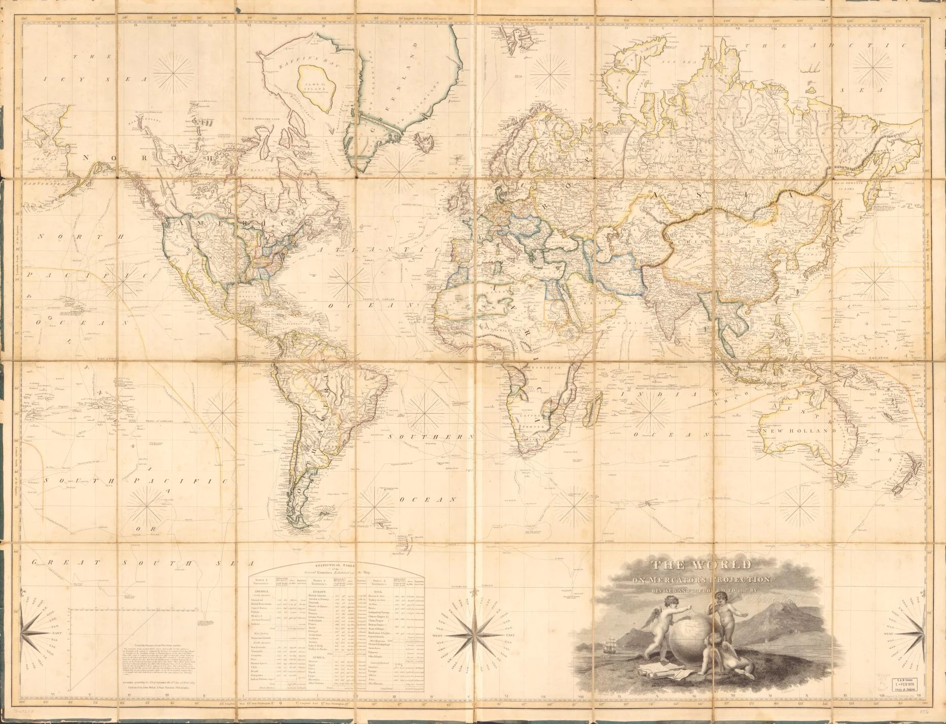 The world on Mercator's projection,