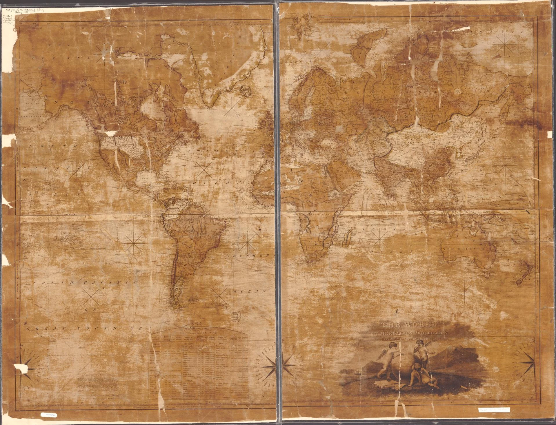 The world on Mercator's projection,