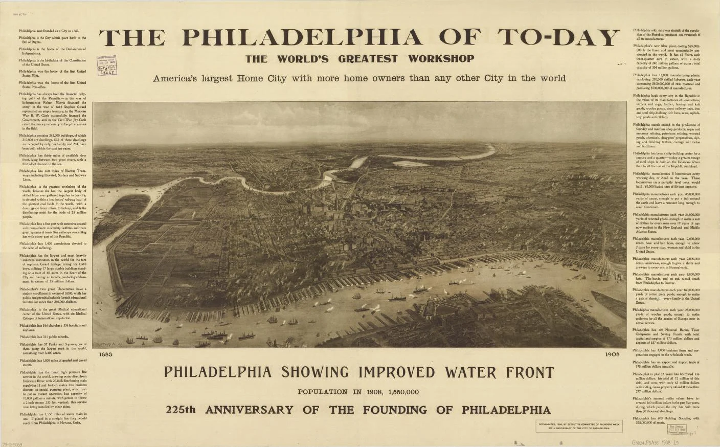 The Philadelphia of to-day, the world's greatest workshop : America's largest home city with more home owners than any o