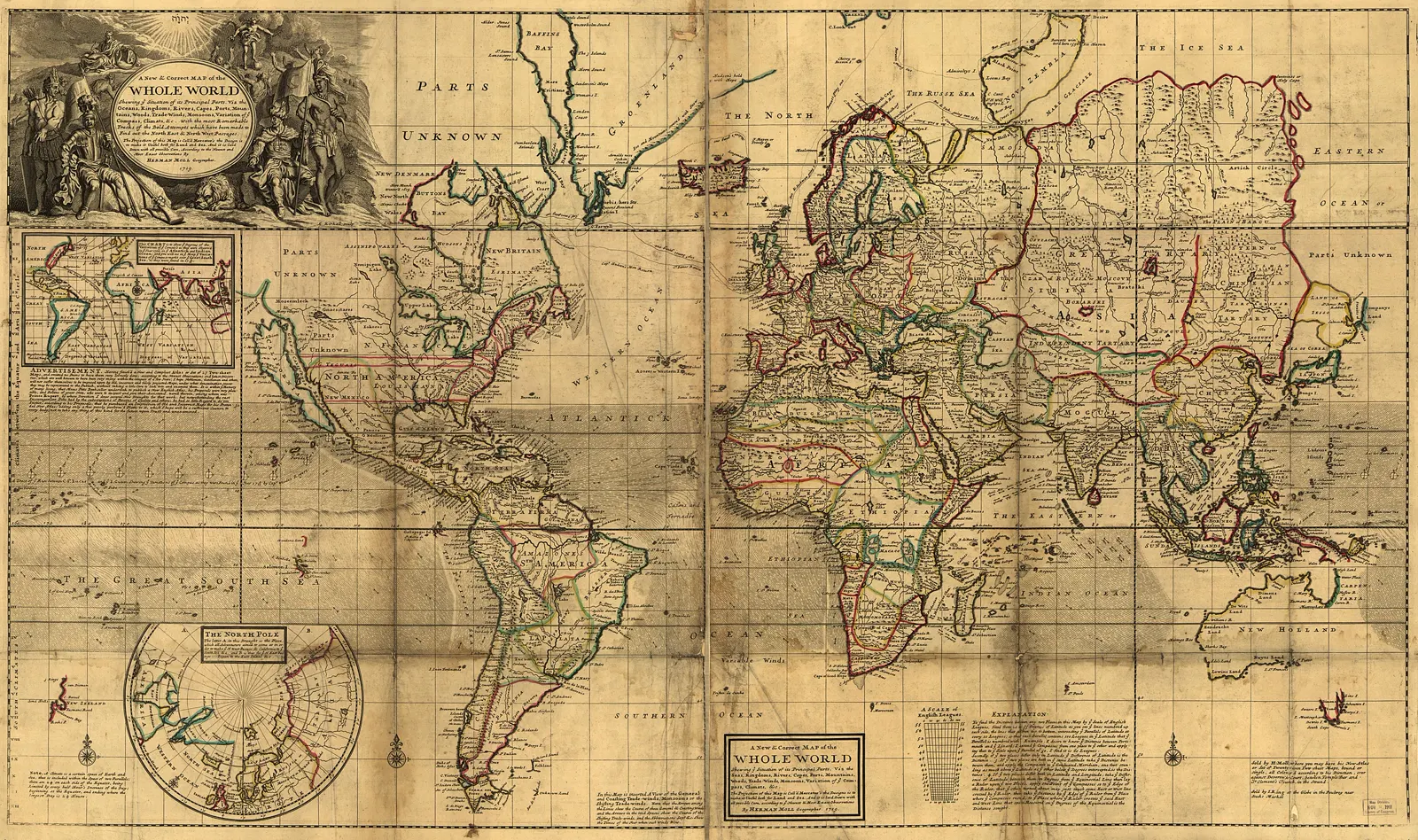A new & correct map of the whole World