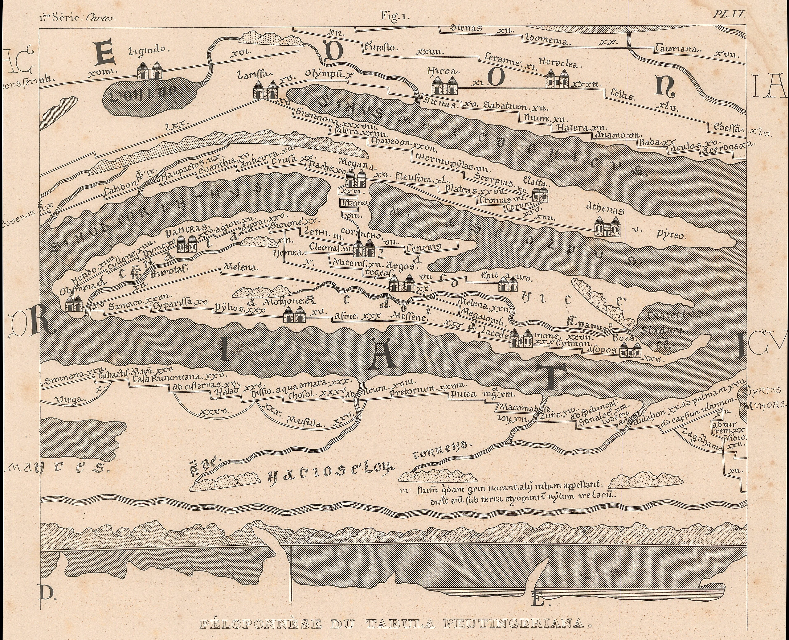 Péloponnèse du Tabula Peutingeriana (FL35071906 2531790)