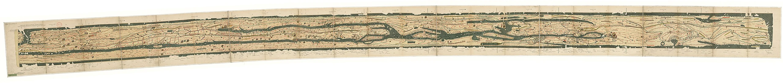 Die Weltkarte des Castorius - gennant die Peutinger'sche Tafel in den farben des originals herausgegeben und eingeleitet