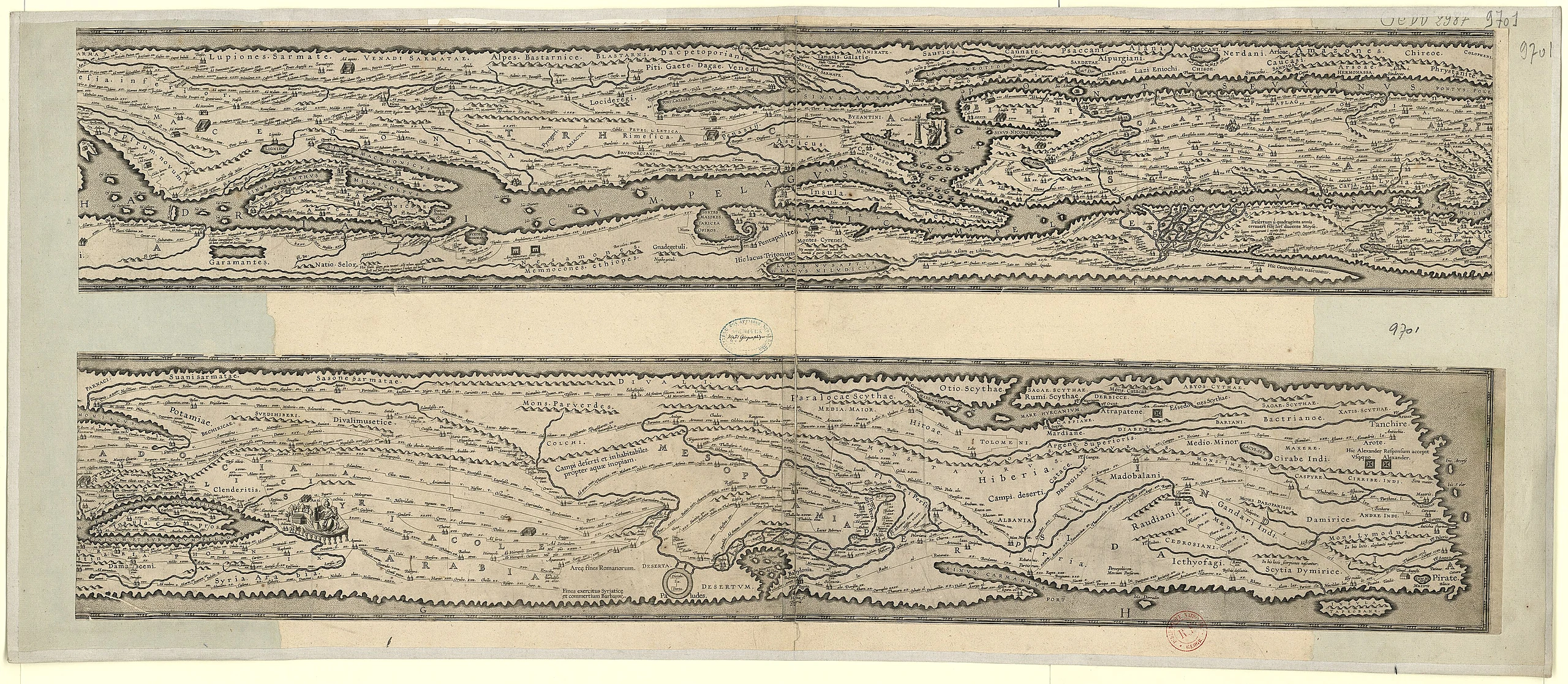 Tabula itineraria - ex illustri Peutingerorum bibliotheca quae Augustae Vindel. est Beneficio Marci Velseri septemviri A