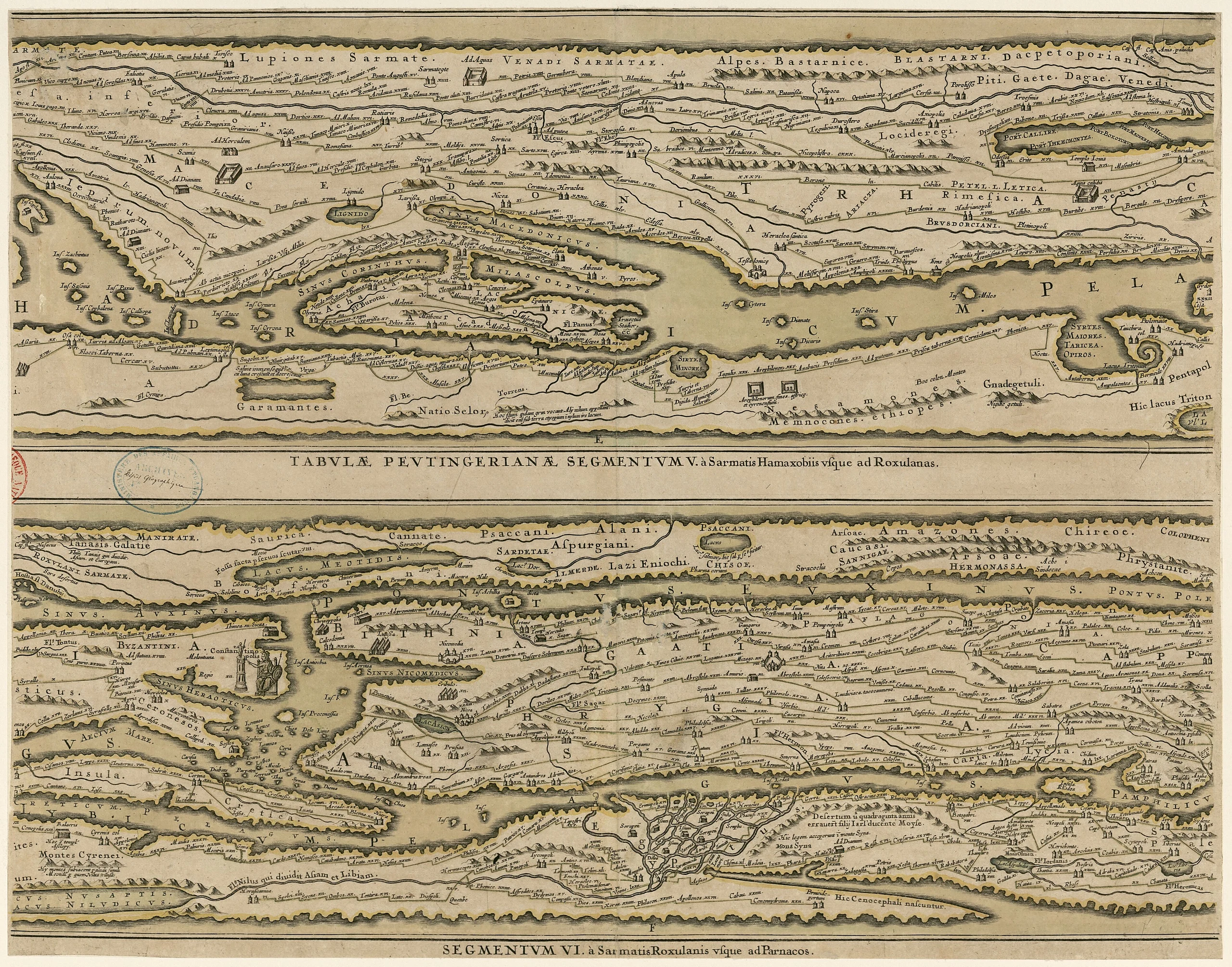 Tabula itineraria - ex illustri Peutingerorum bibliotheca quae Augustae Vindelicorum beneficio Marci Velseri septemviri