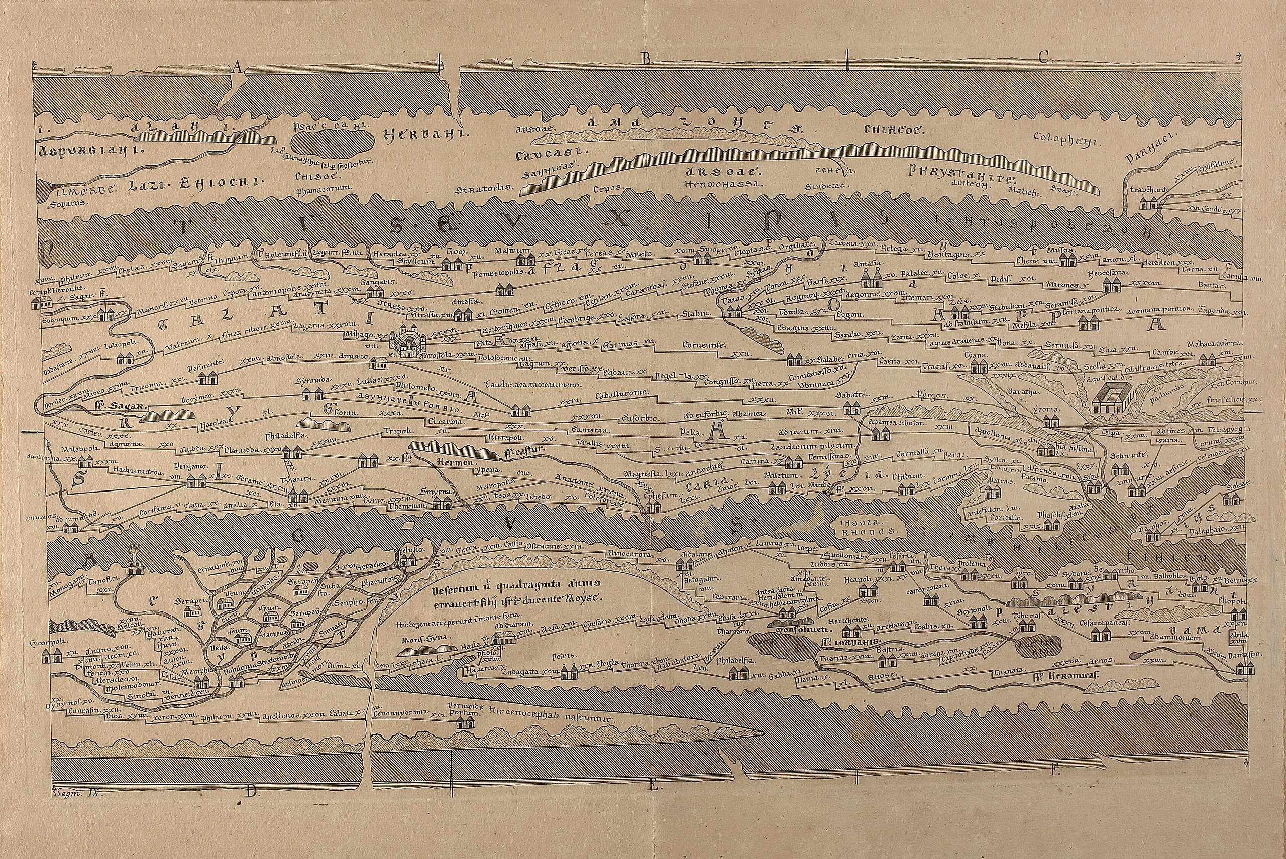 Pevtingeriana tabvla itineraria ex Augusta Bibliotheca Vindobonensi cura Fracis. Christ 09 (FL75423170 2368871)
