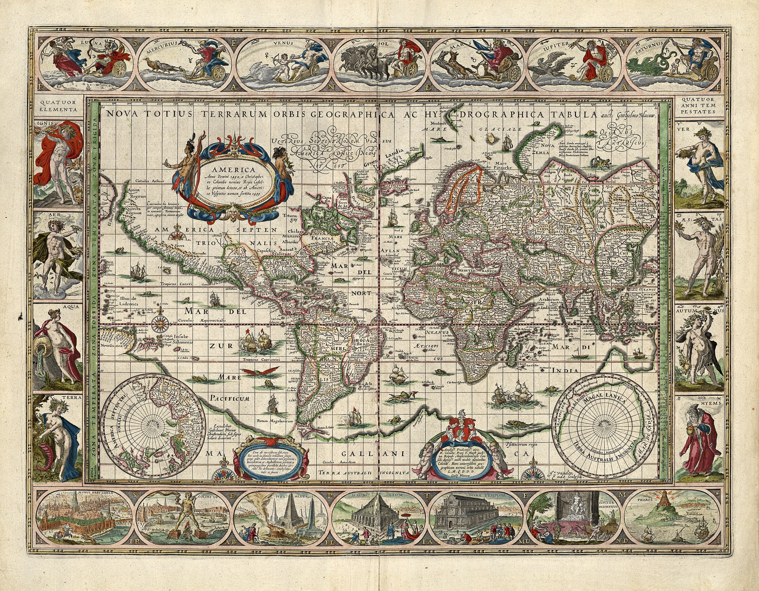 Blaeu Nova Totius Terrarum orbis Geographica ac Hydrographica Tabula 1635