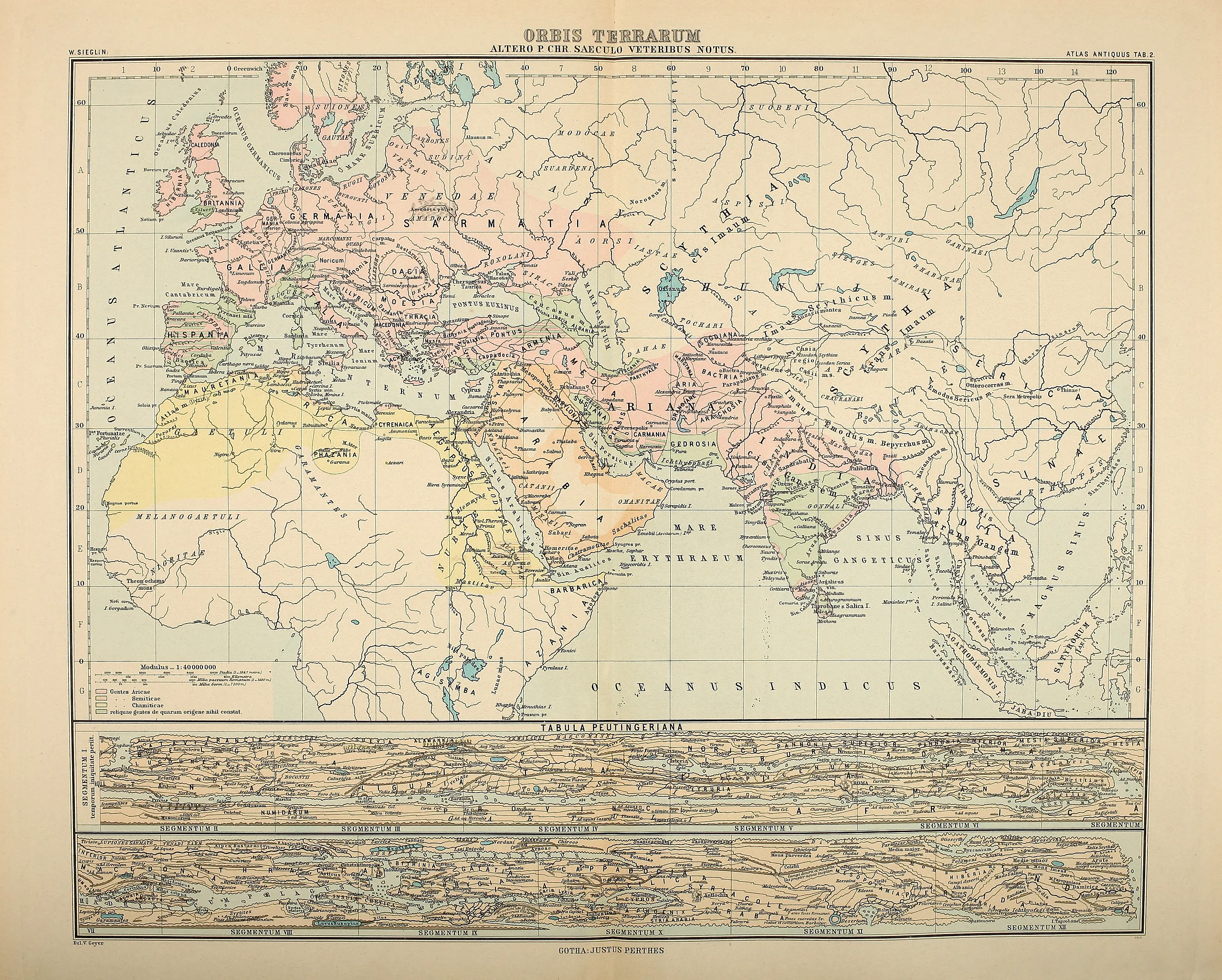 Nr. 2. Ethnographische Übersicht der Länder der alten Welt