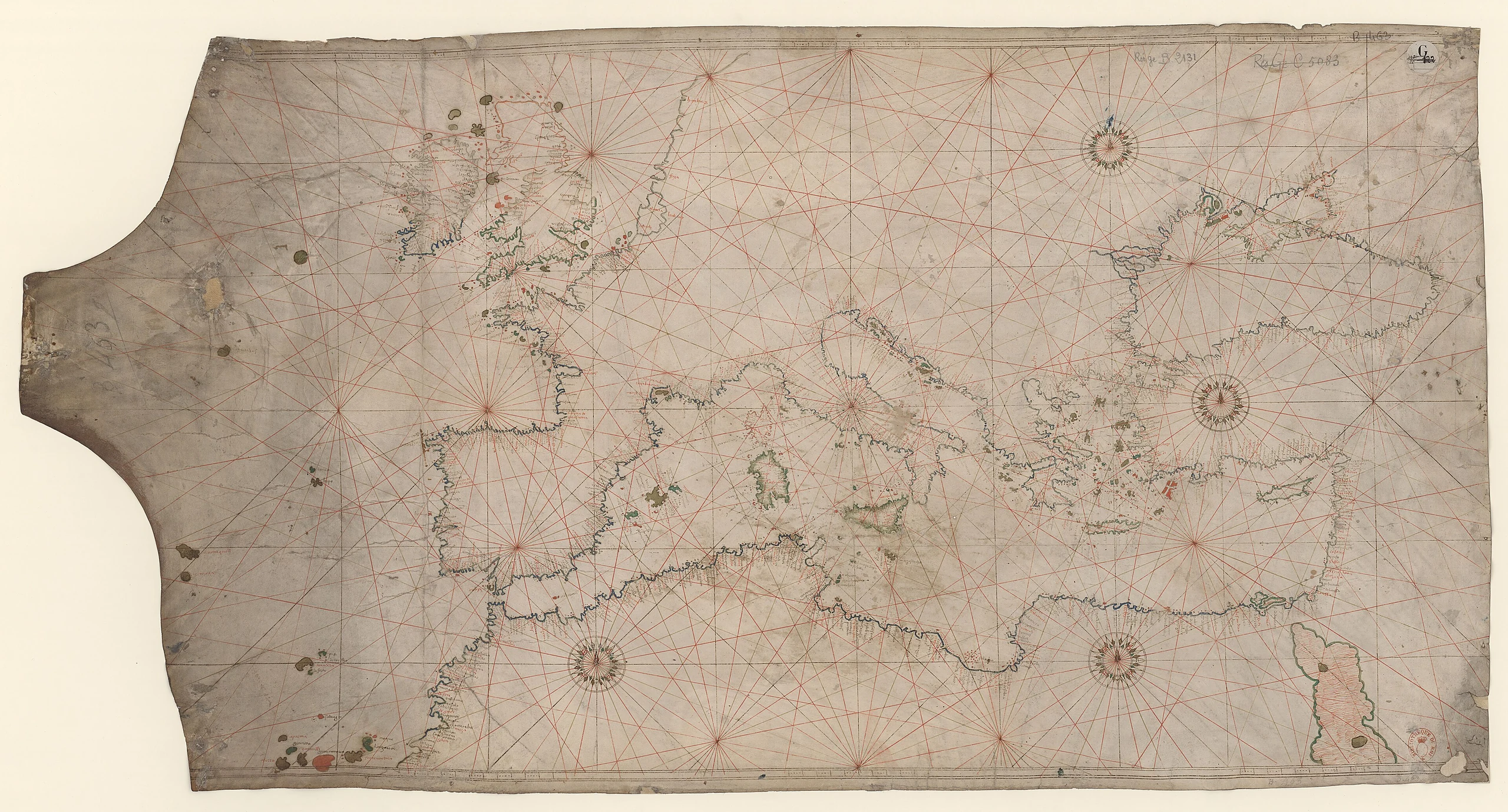 Portolan chart of the Mediterranean Sea and the Black Sea