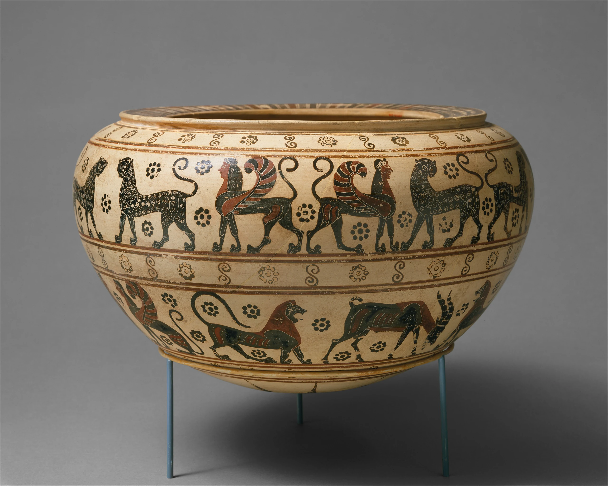 Terracotta dinos (mixing bowl)
