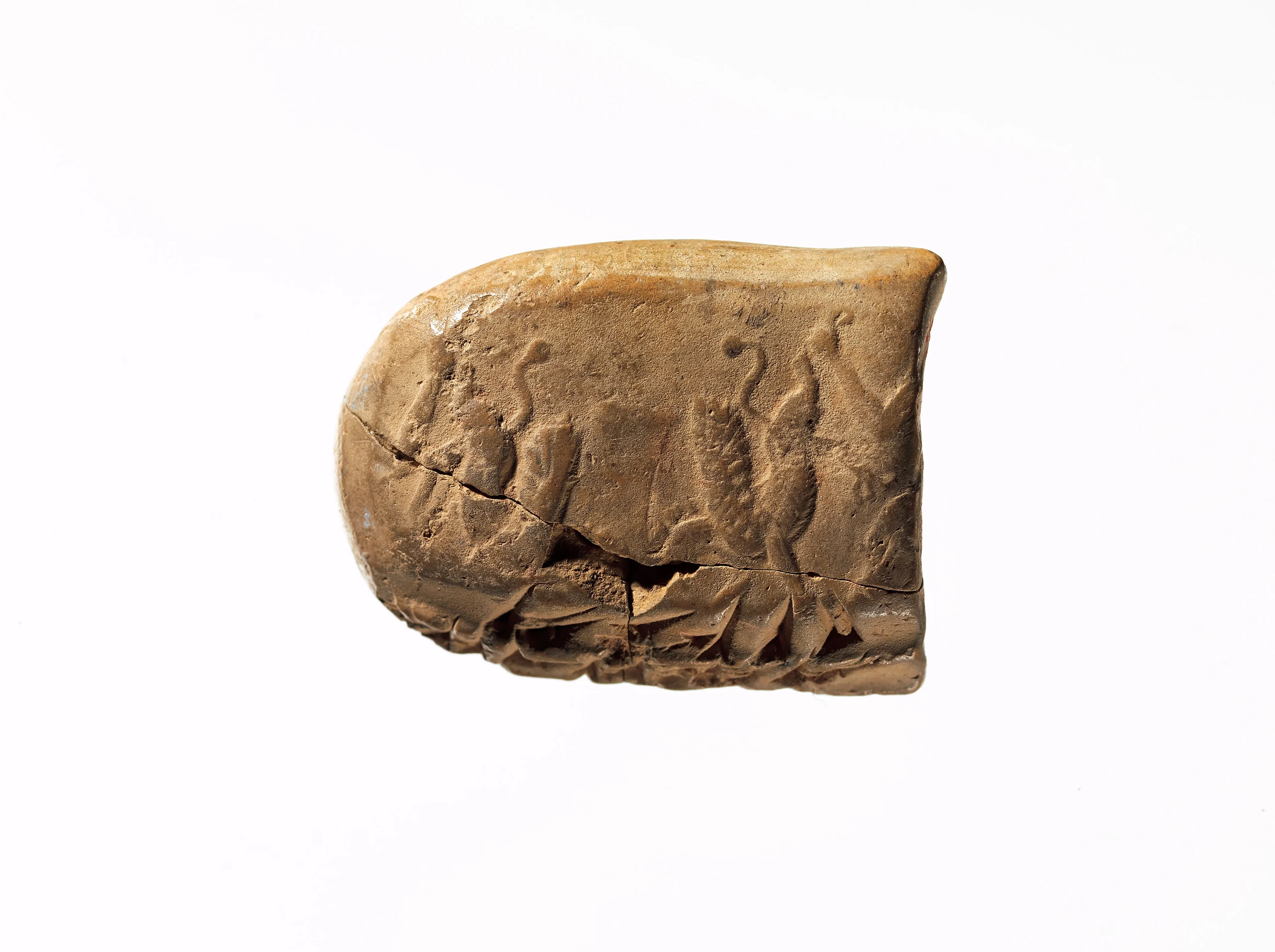 Cuneiform tablet impressed with seals: administrative document inscribed in Achaemenid Elamite