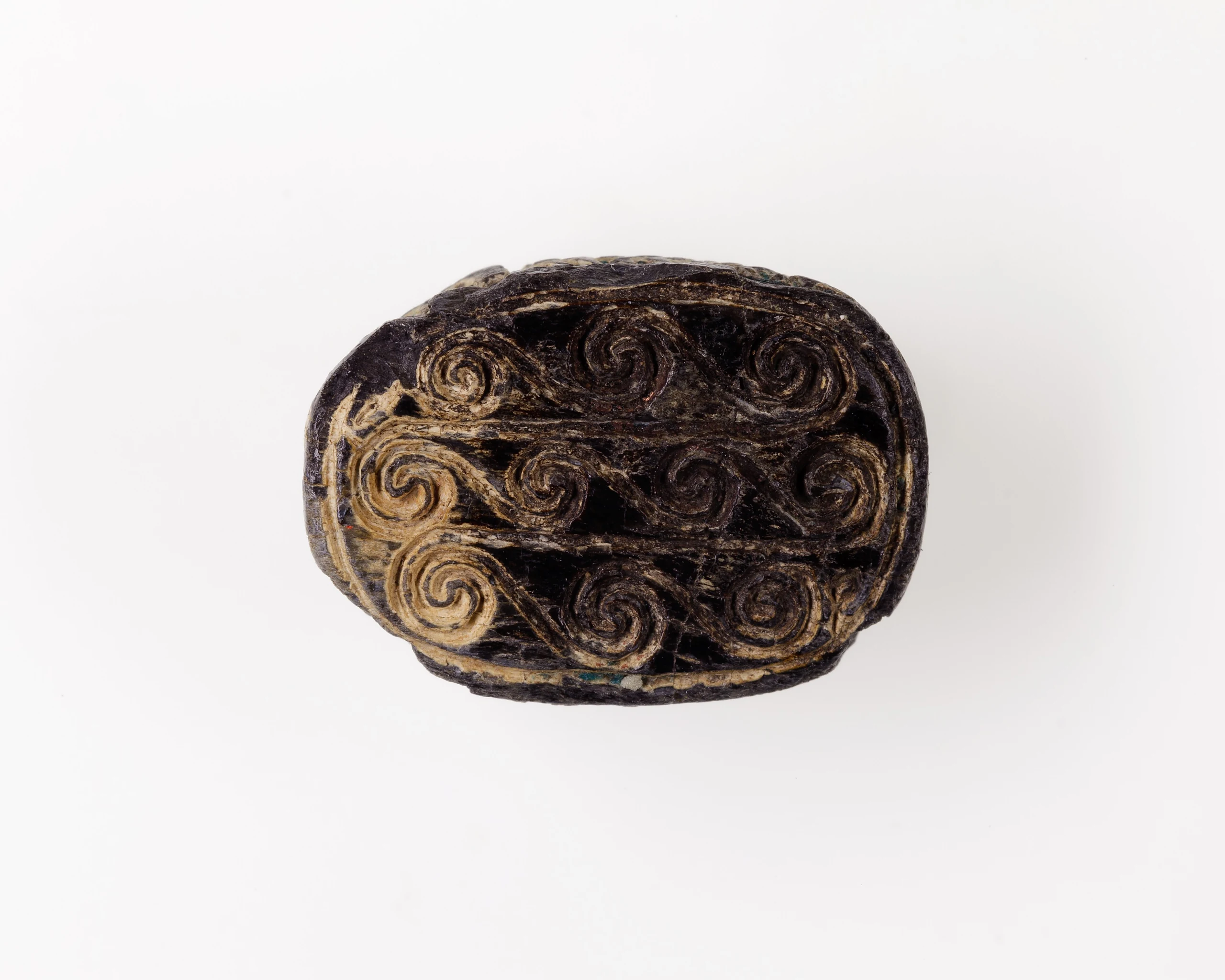 Scarab Decorated with Scrolls