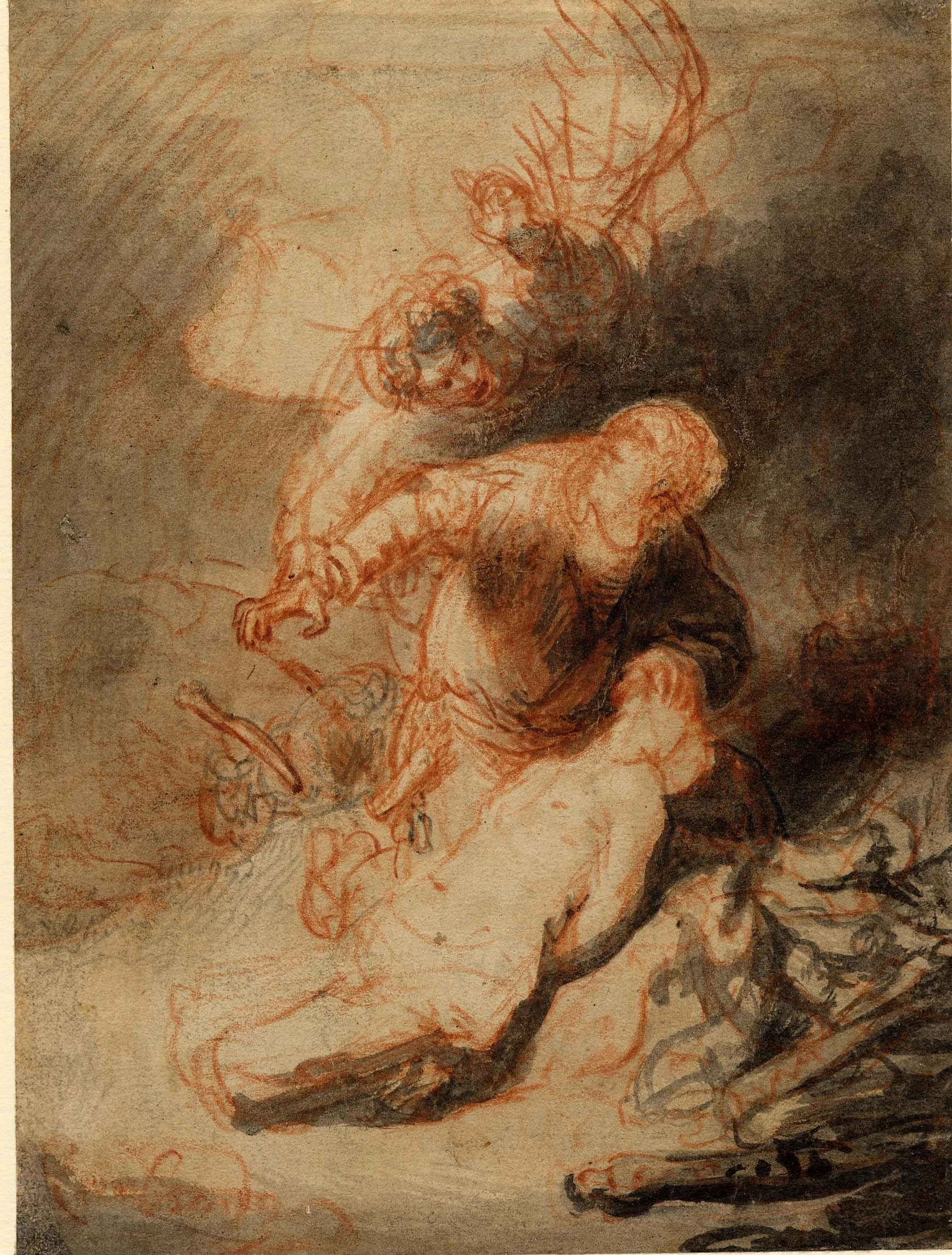 Rembrandt - The Angel preventing Abraham from sacrificing his son, Isaac, 1897,1117.5