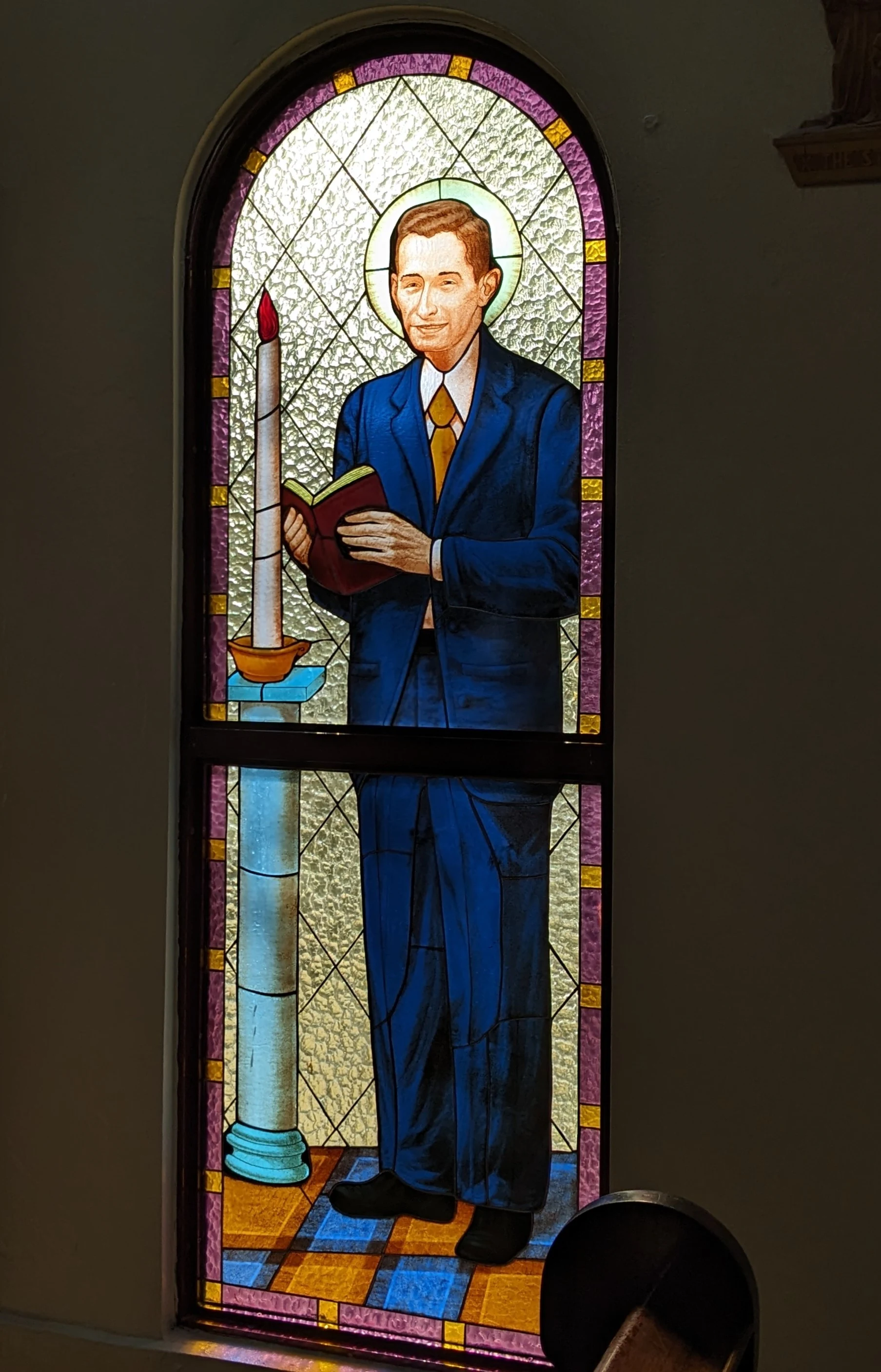 Carlos Manuel Rodriguez Santiago stained glass window
