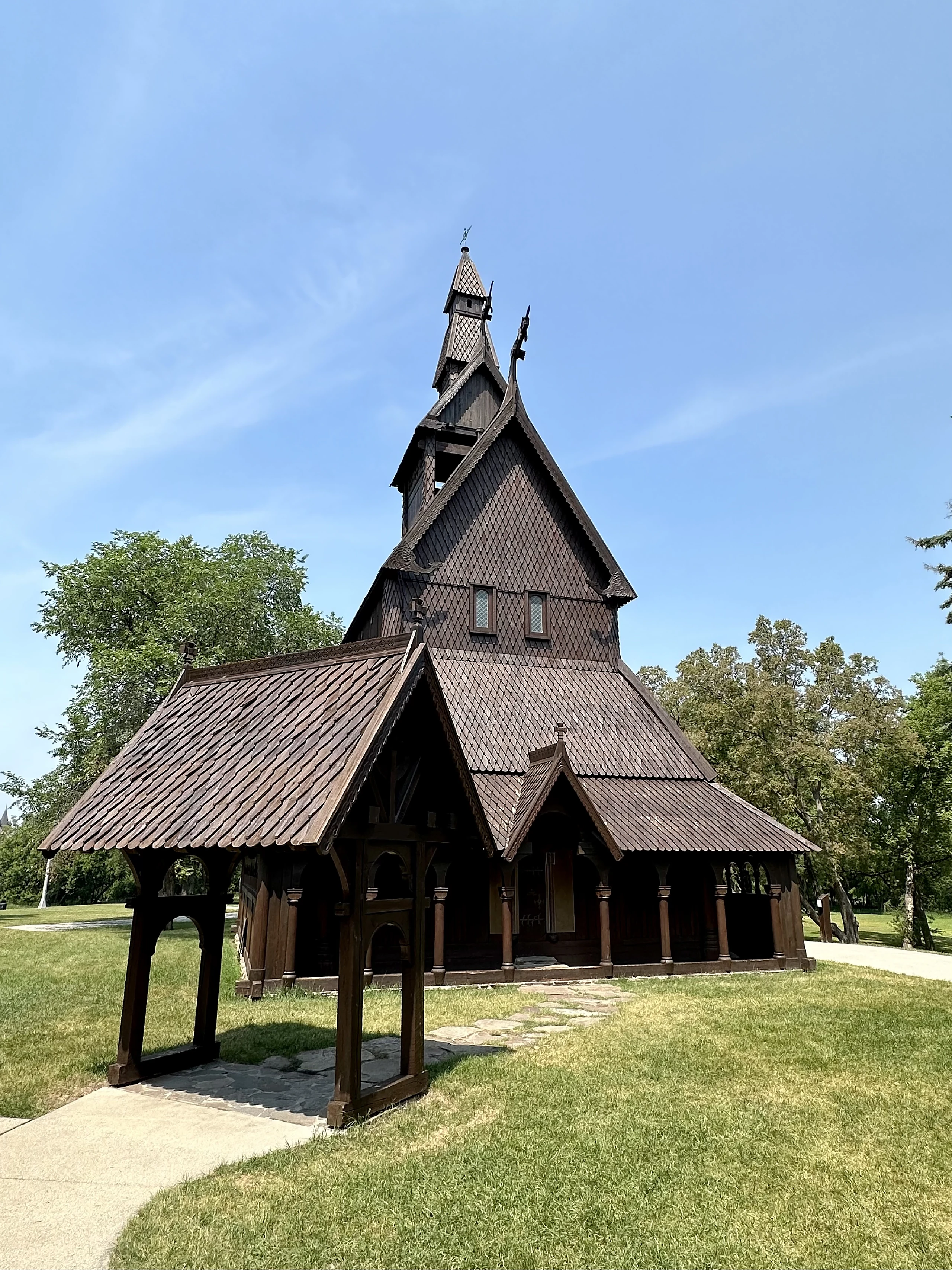 The Hopperstad Stave Church Replica is a replica of a Norwegian stave church