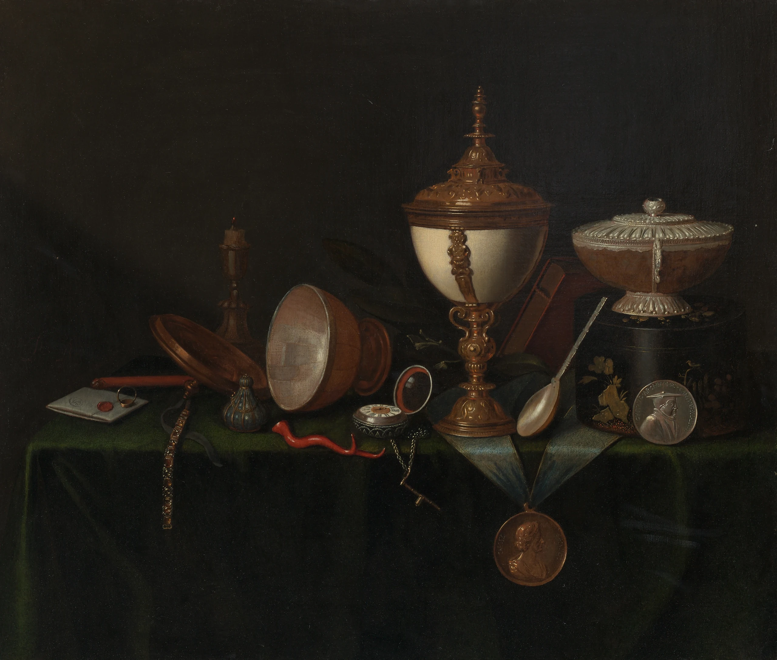 Still Life with Ostrich Egg Cup and the Whitfield Heirlooms