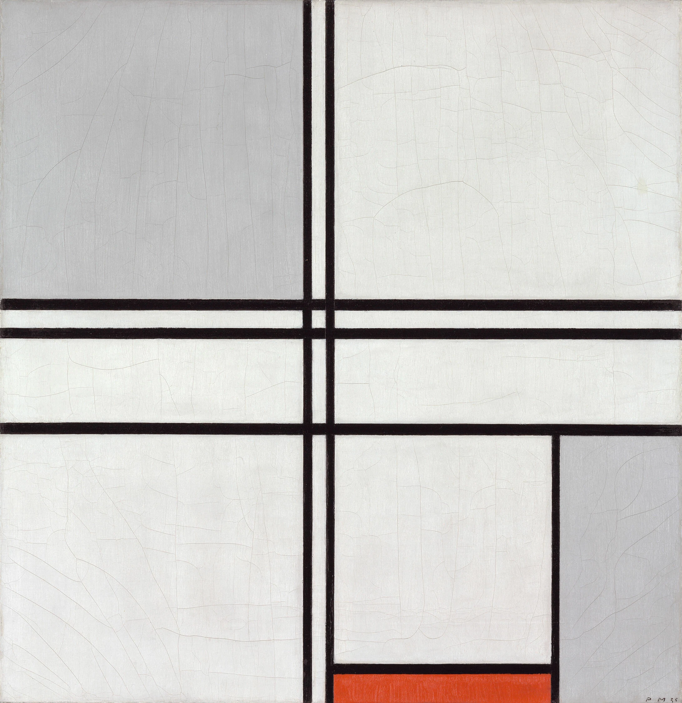 Composition (No. 1) Gray-Red