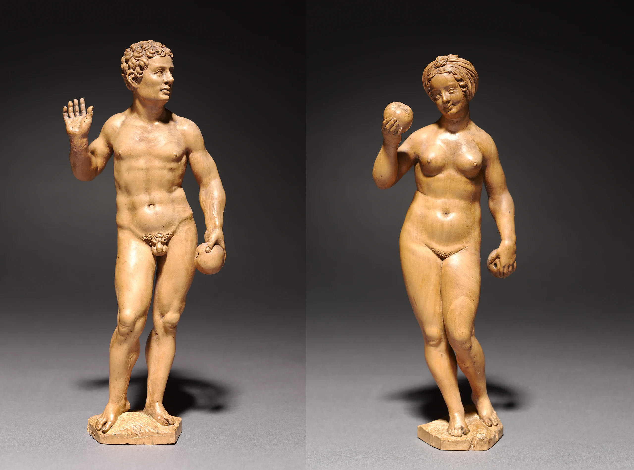 Adam and Eve (pair of statuettes)