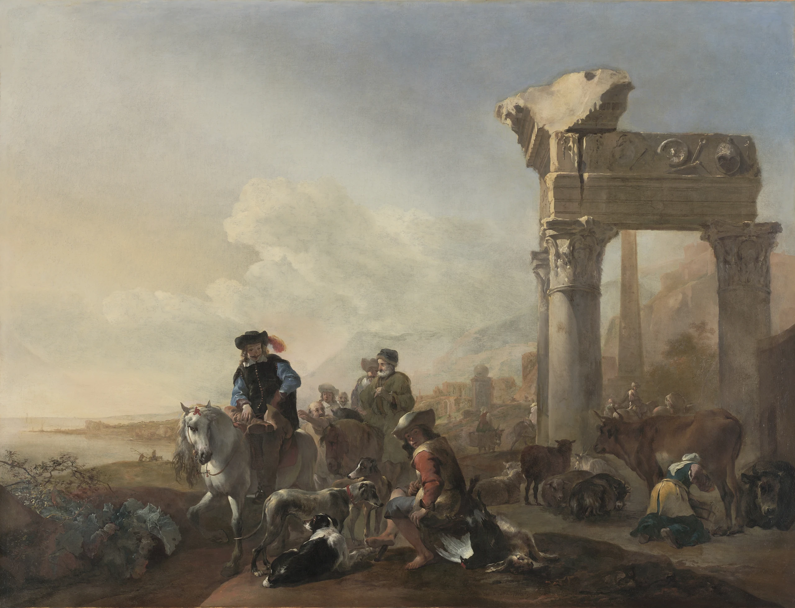 Hunters Near Ruins