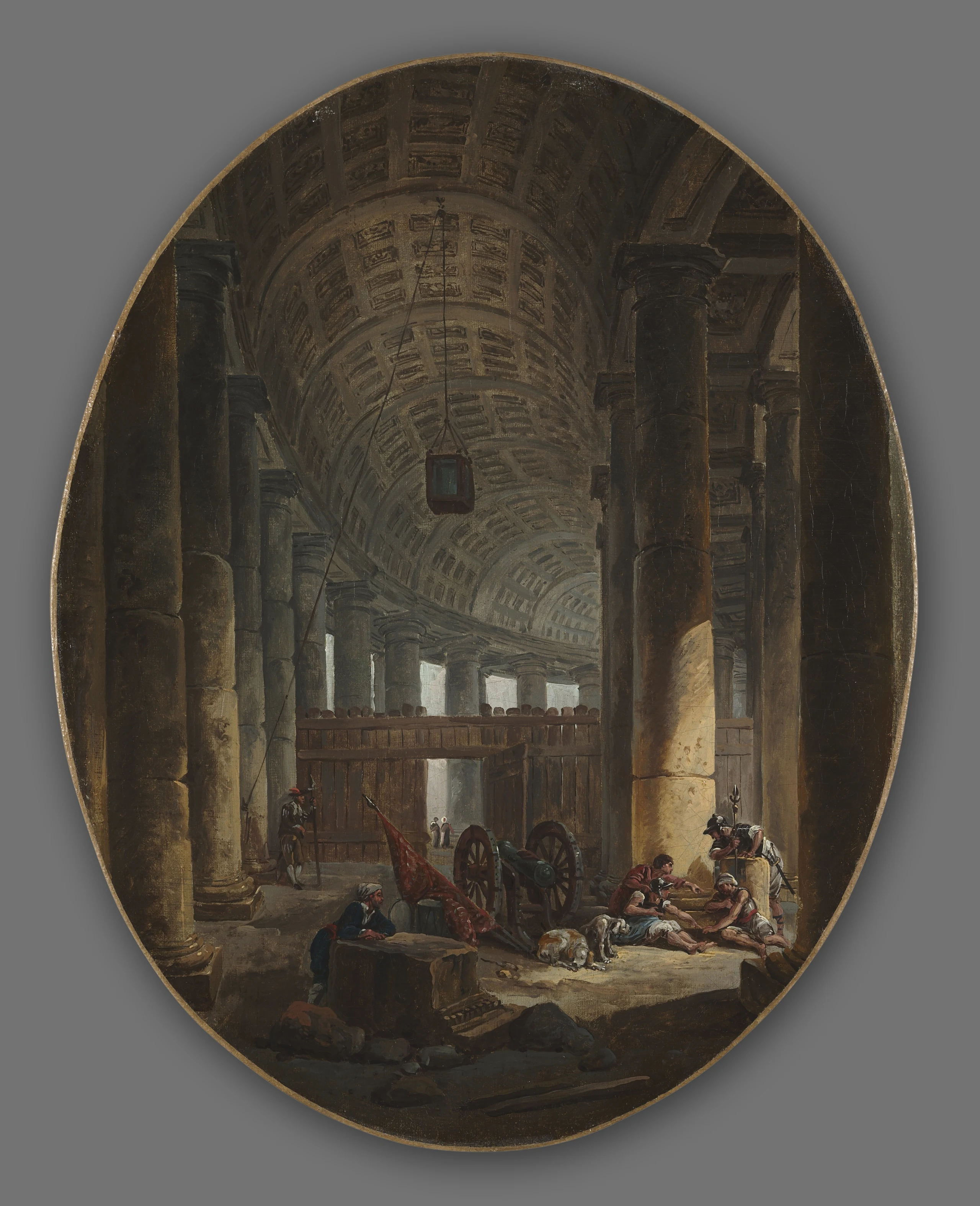 The Colonnade of St. Peter's, Rome, during the Conclave