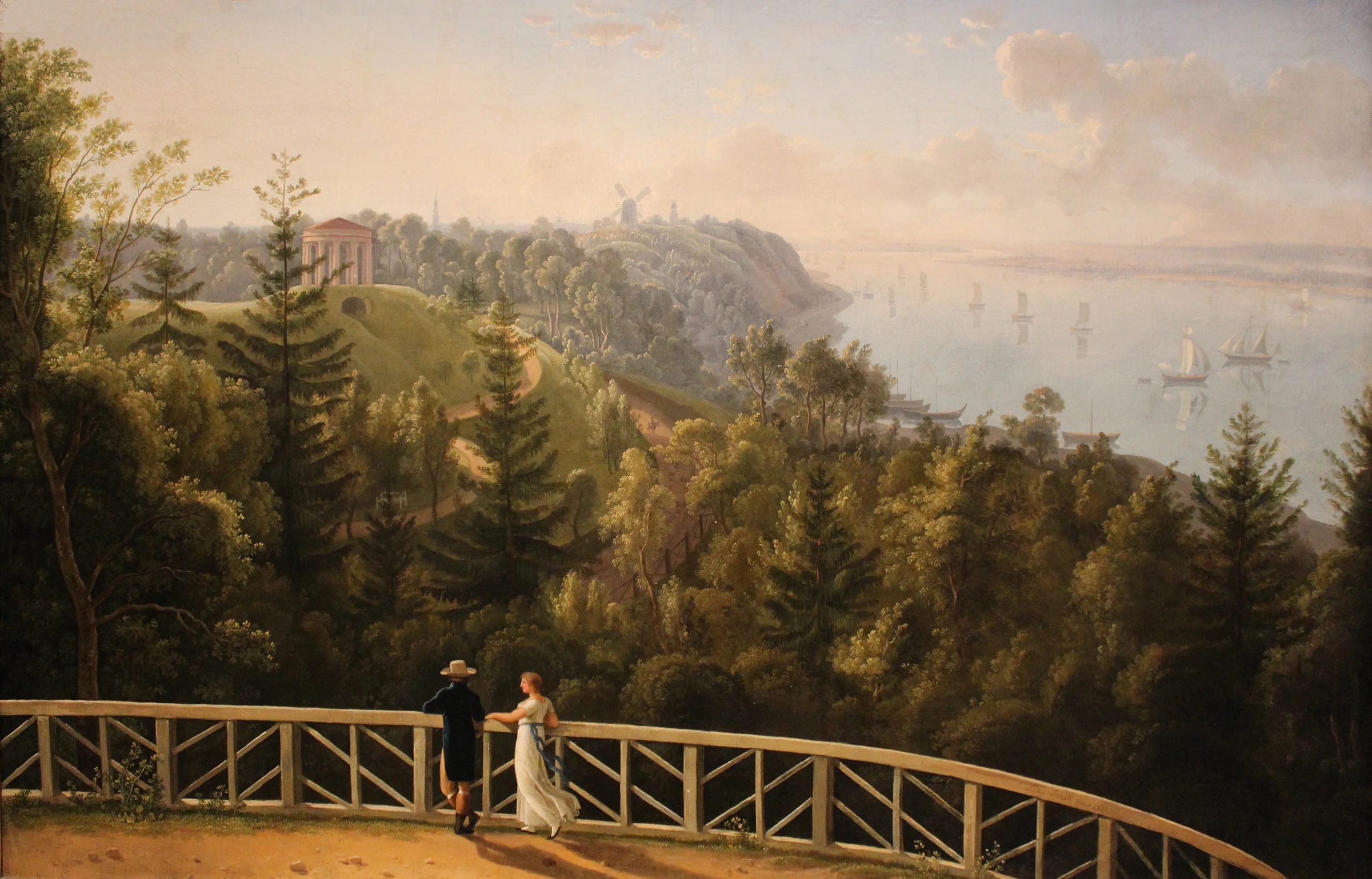 Strack, Ludwig Philipp - View from Baurs park to Hamburg - Altonaer Museum
