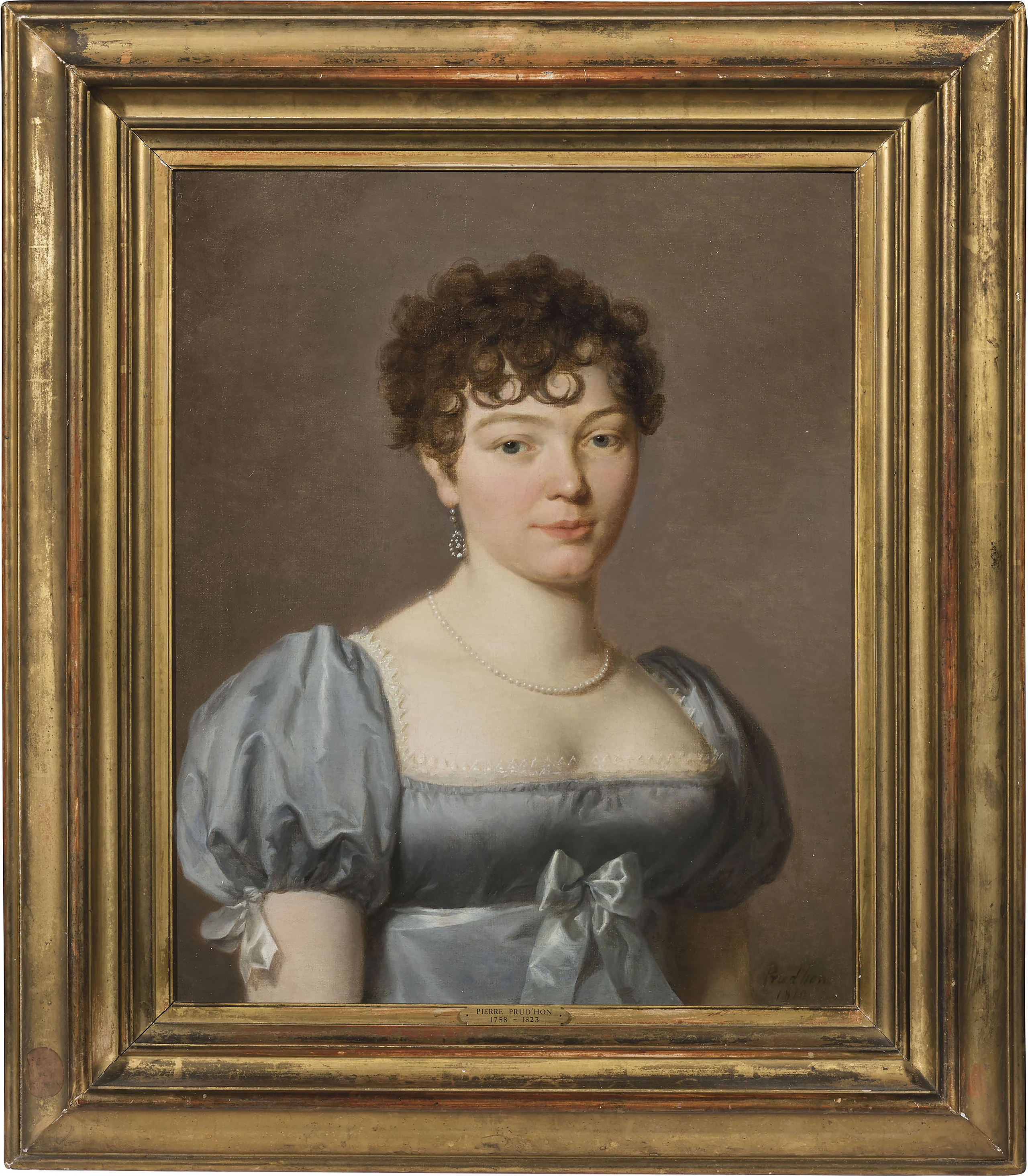 Pierre-Paul Prudhon Portrait de femme avec une robe bleue