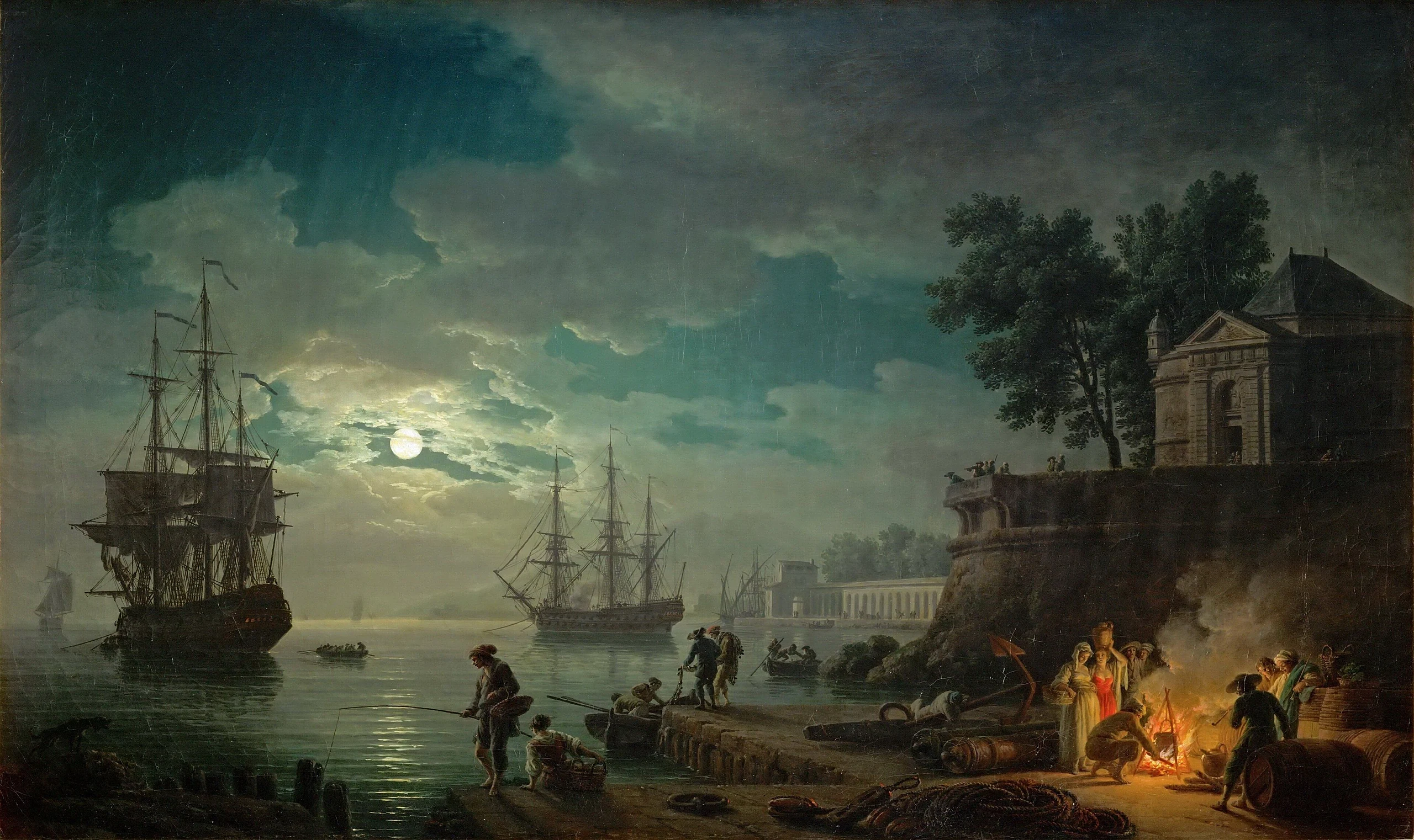 Night A Port in the Moonlight