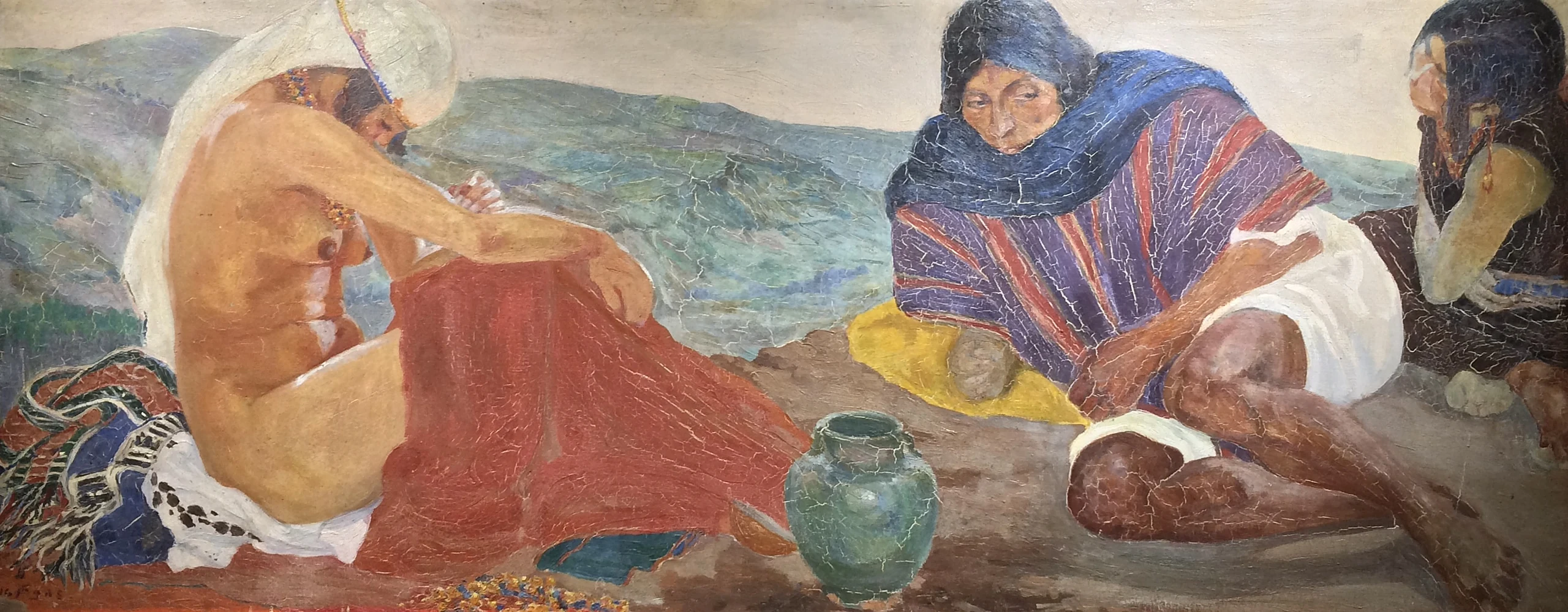 "Gregorio y Carmela" (1916), óleo sobre lienzo de Camilo Egas
