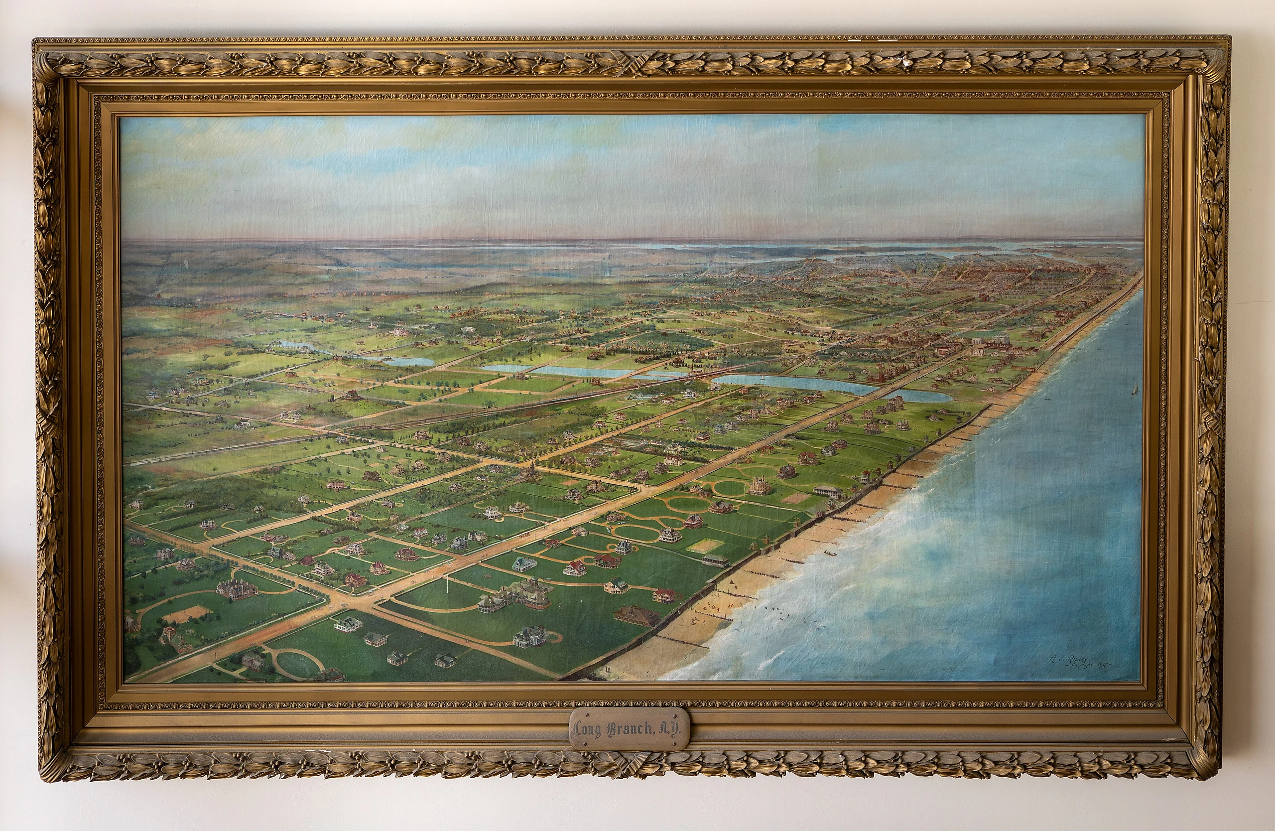 Elberon, New Jersey, A.J. Ripley 1906 Panoramic Painting