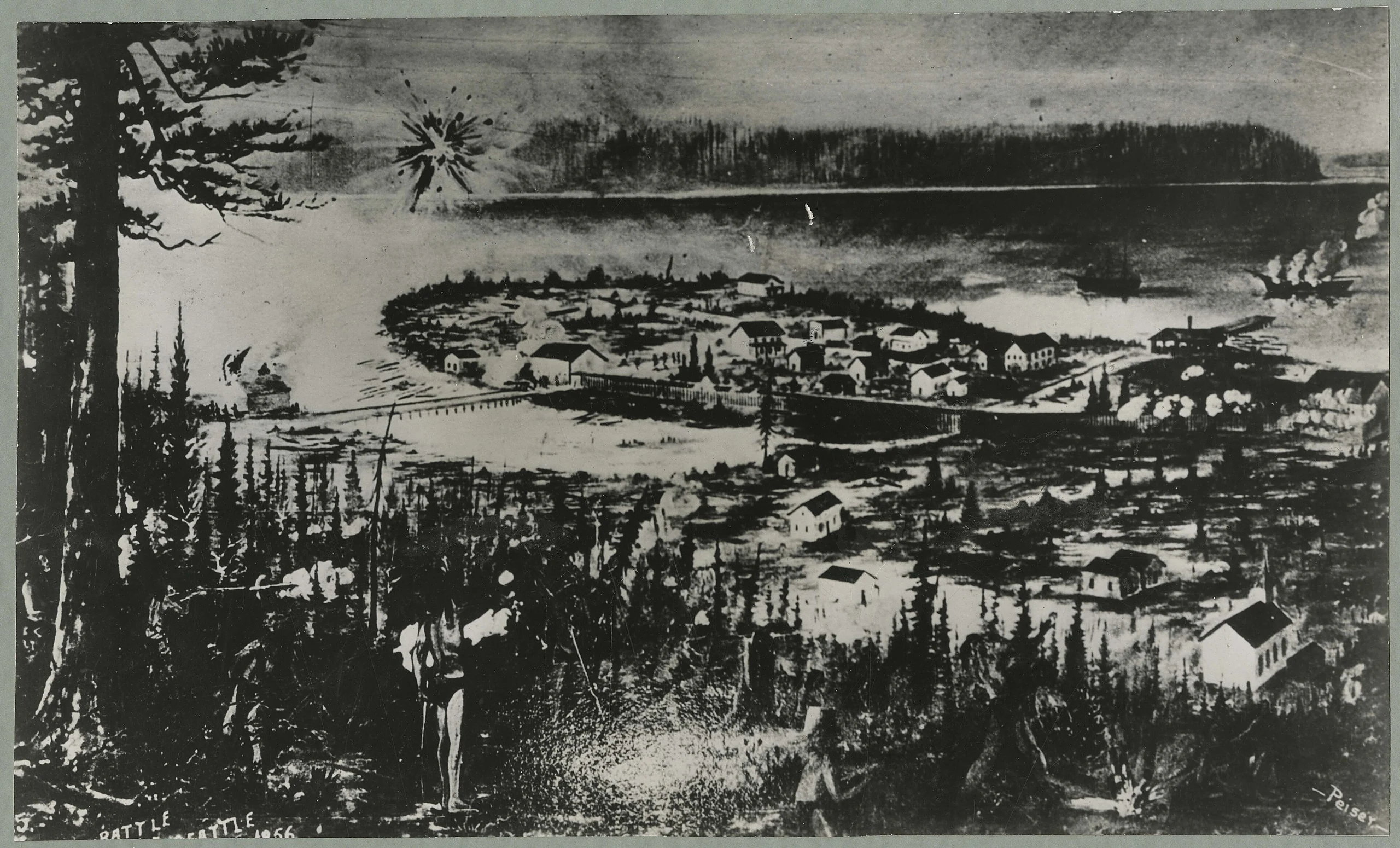 Battle of Seattle, January 26, 1856 - DPLA - d464f7555270bb00940bd20e2d7560fb