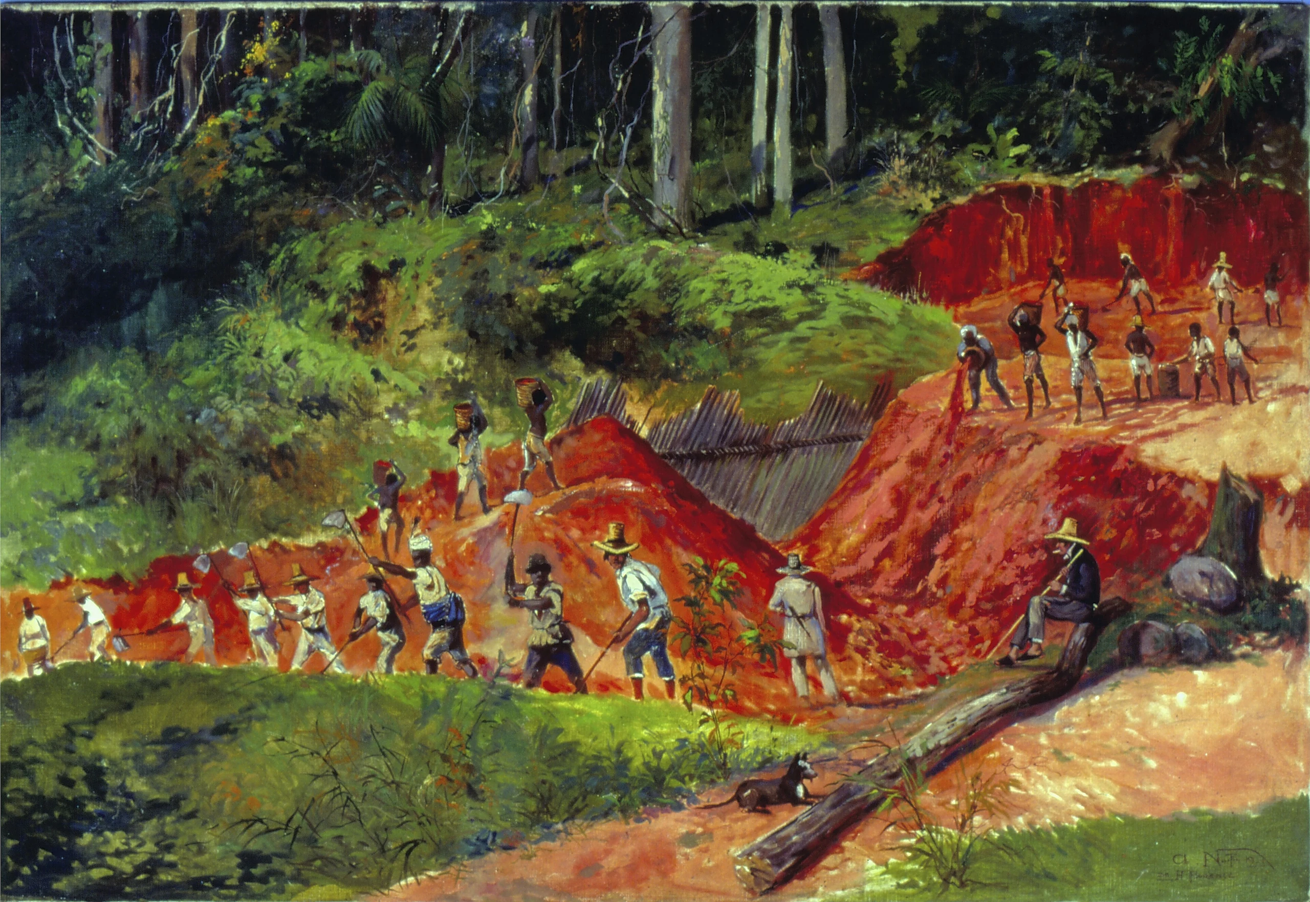Alfredo Norfini - Construção de Açude - Fazenda Cachoeira - Campinas, Acervo do Museu Paulista da USP