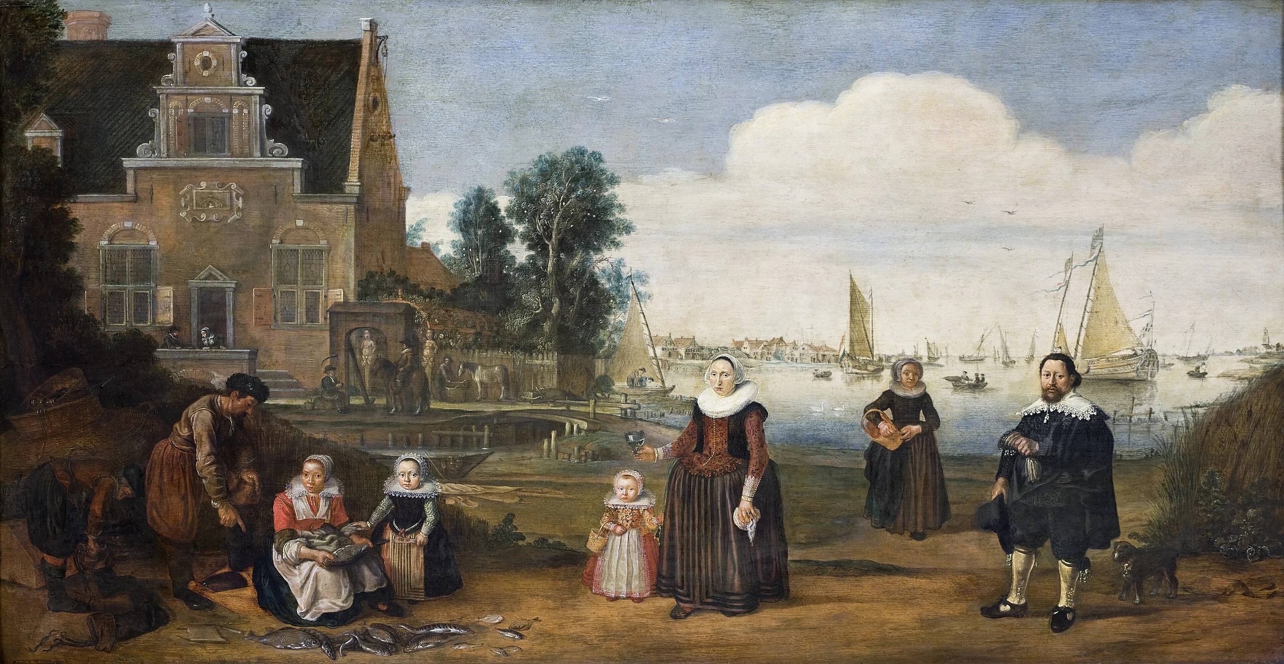 Målning. Familjeporträtt. Aerent Arentsz - Hallwylska museet